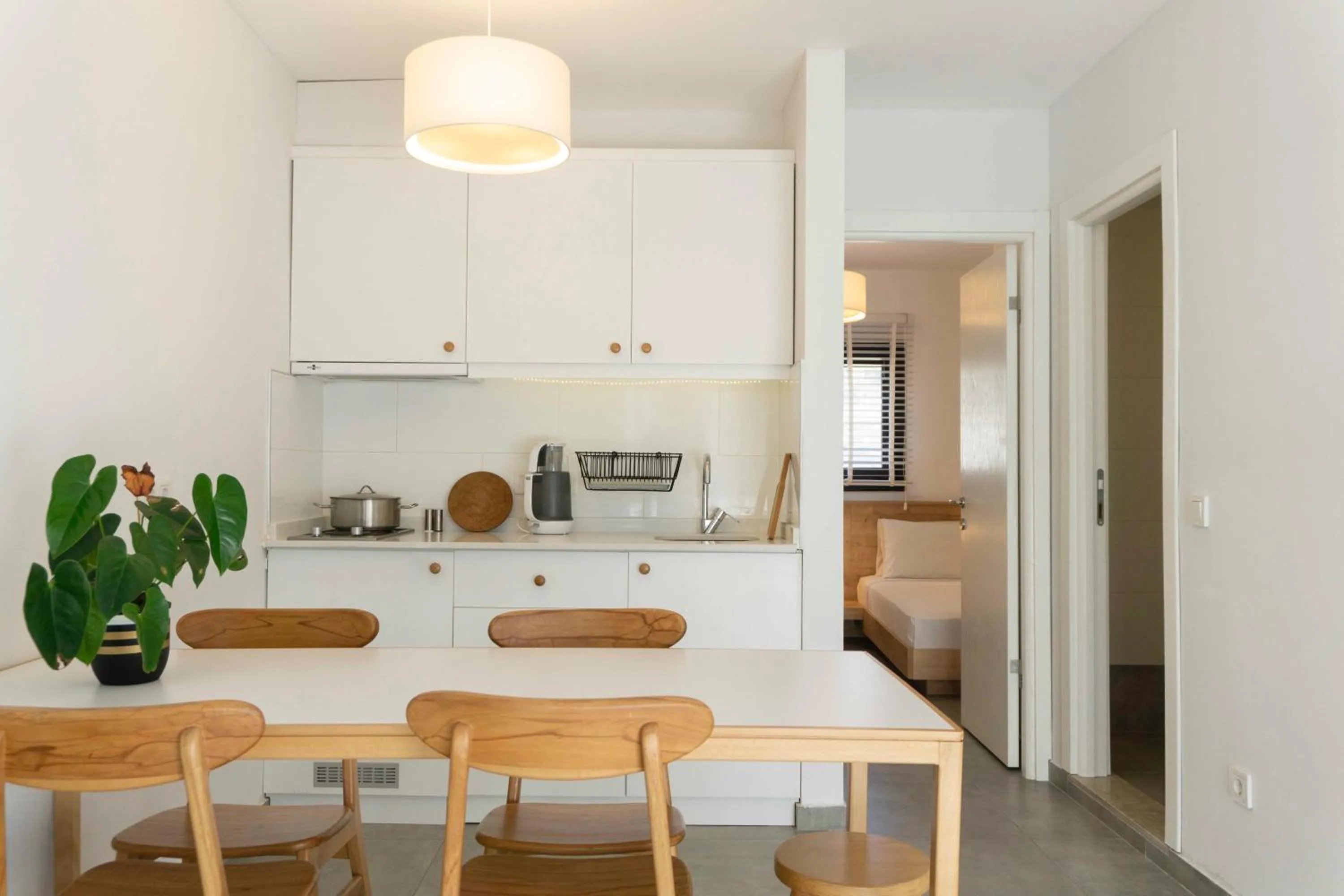 Kitchen or kitchenette in Daphnis Hotel