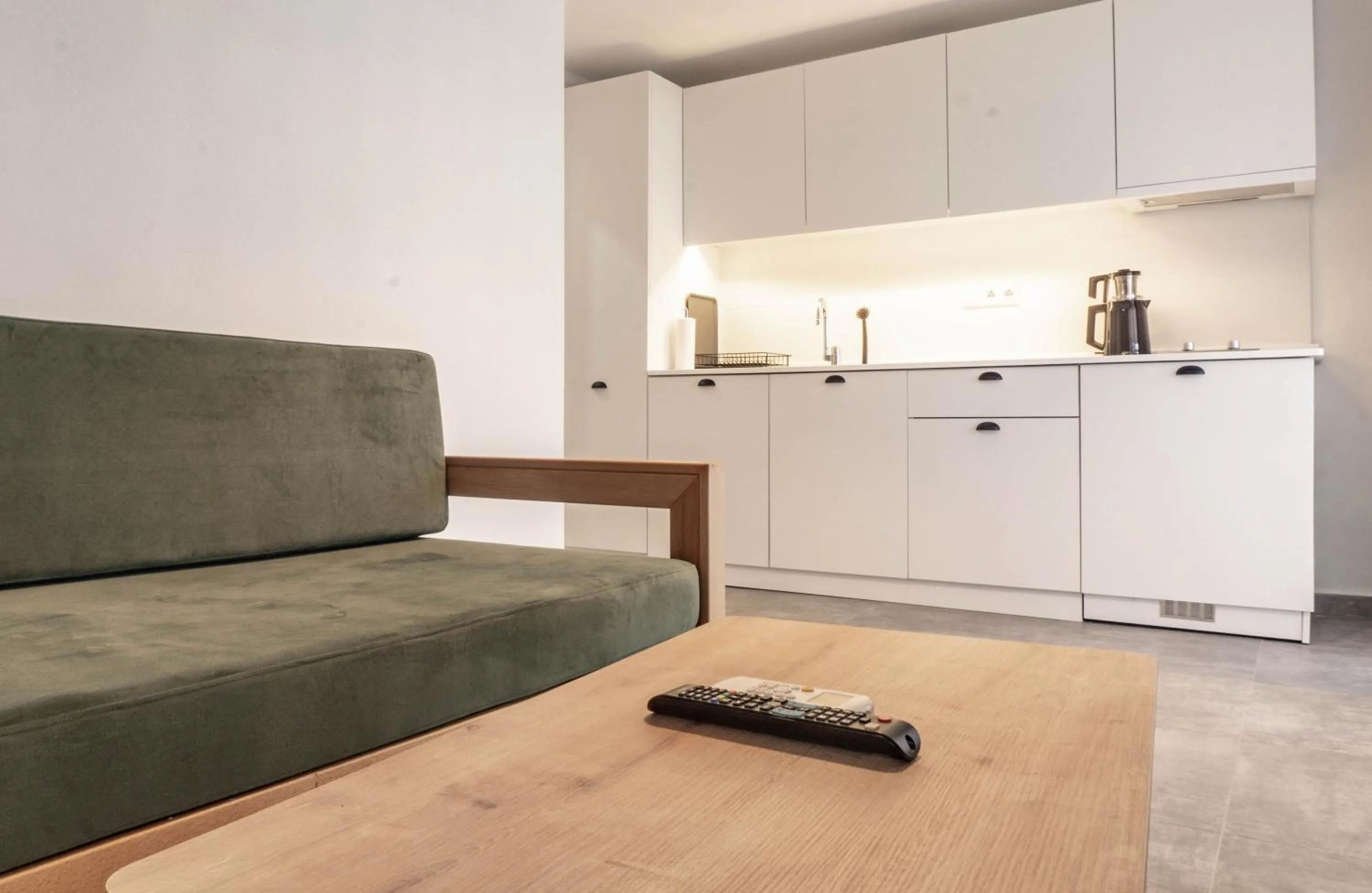 Kitchen or kitchenette in Daphnis Hotel