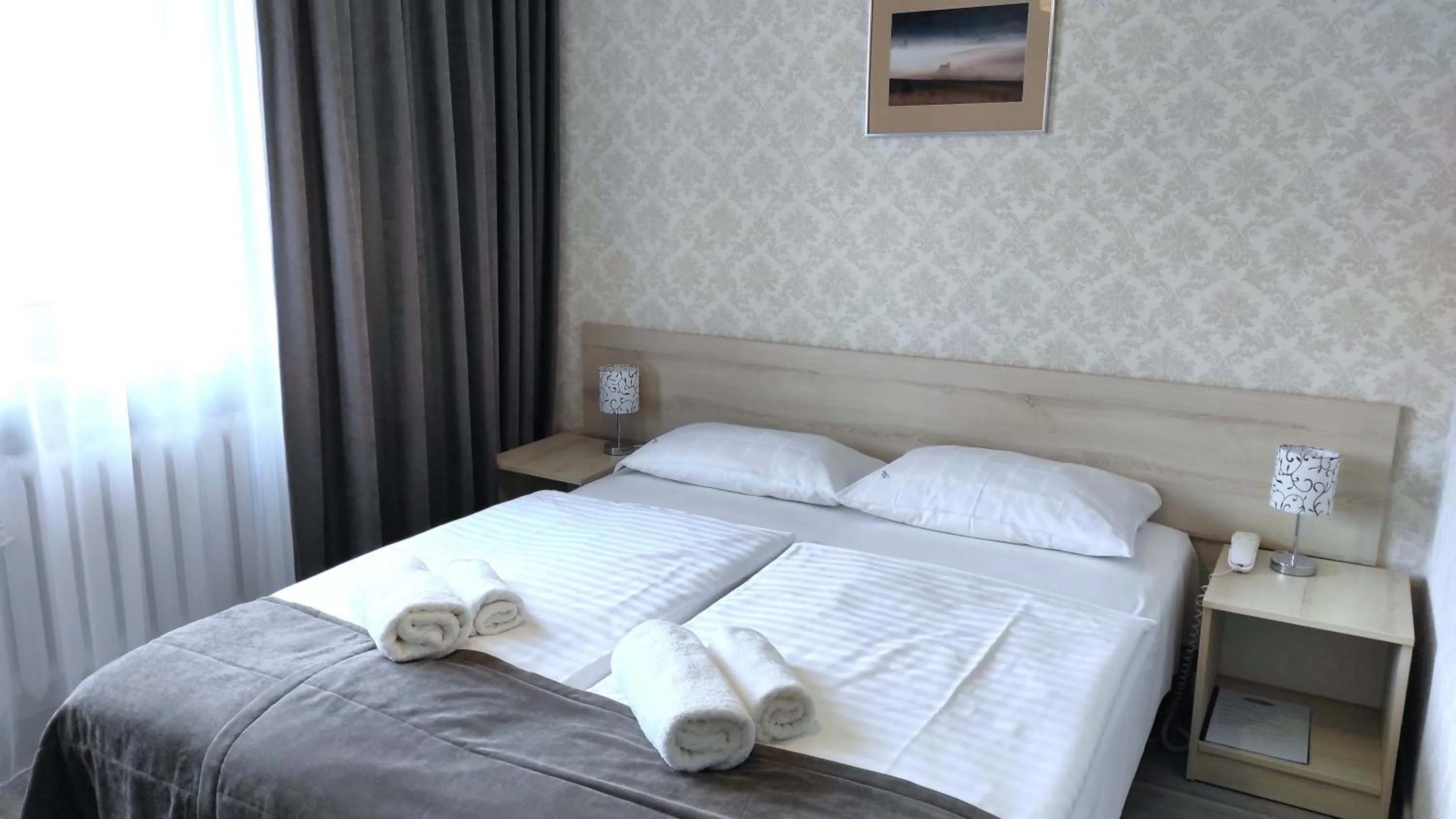 Bed in Hotel Polonia