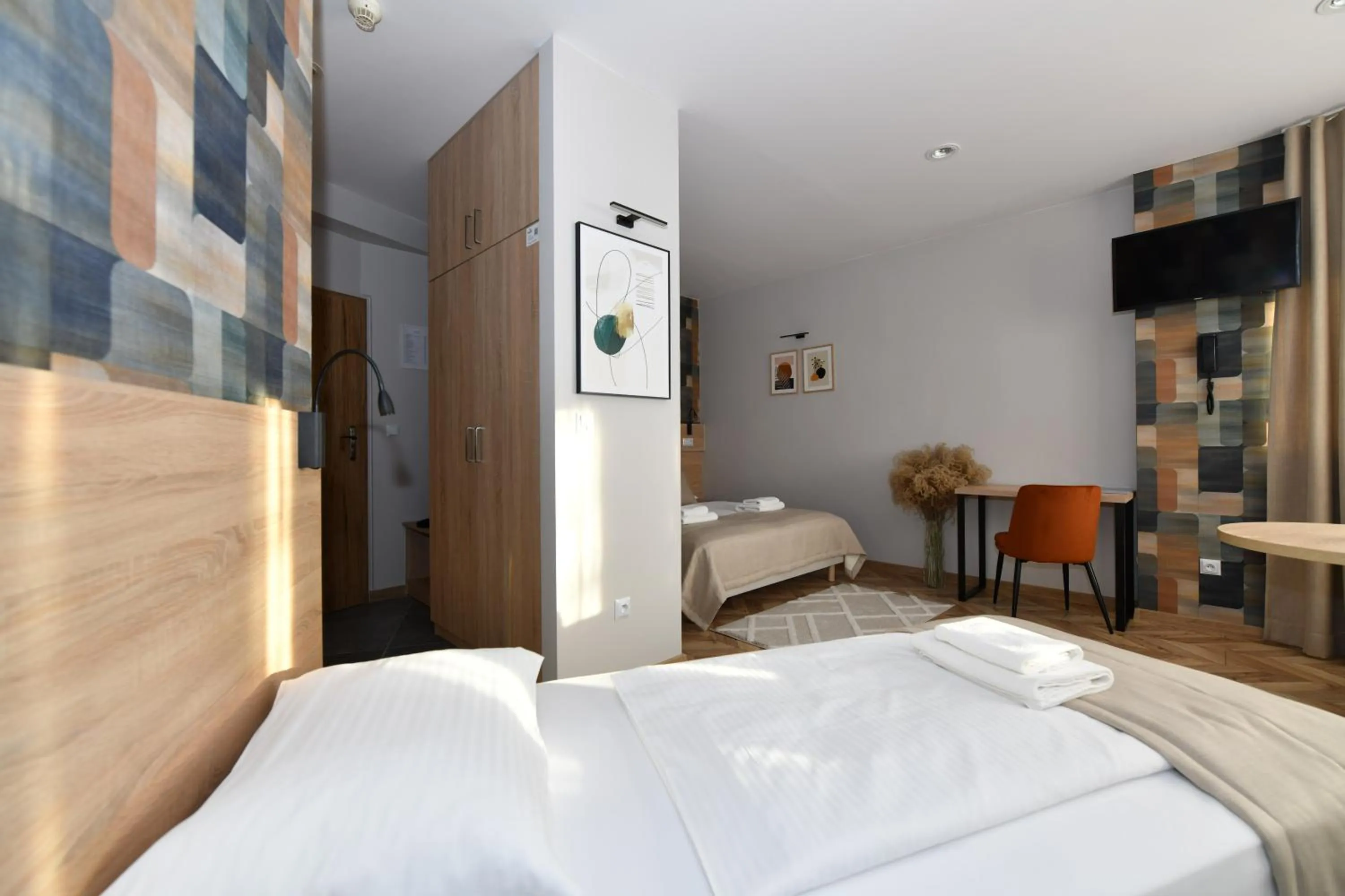 Bed in Hotel Polonia