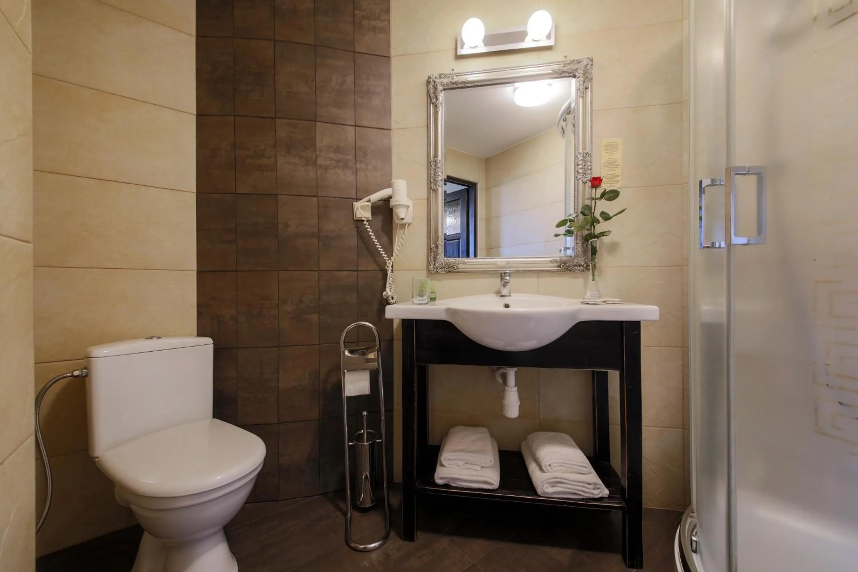 Shower in Hotel Kasztel