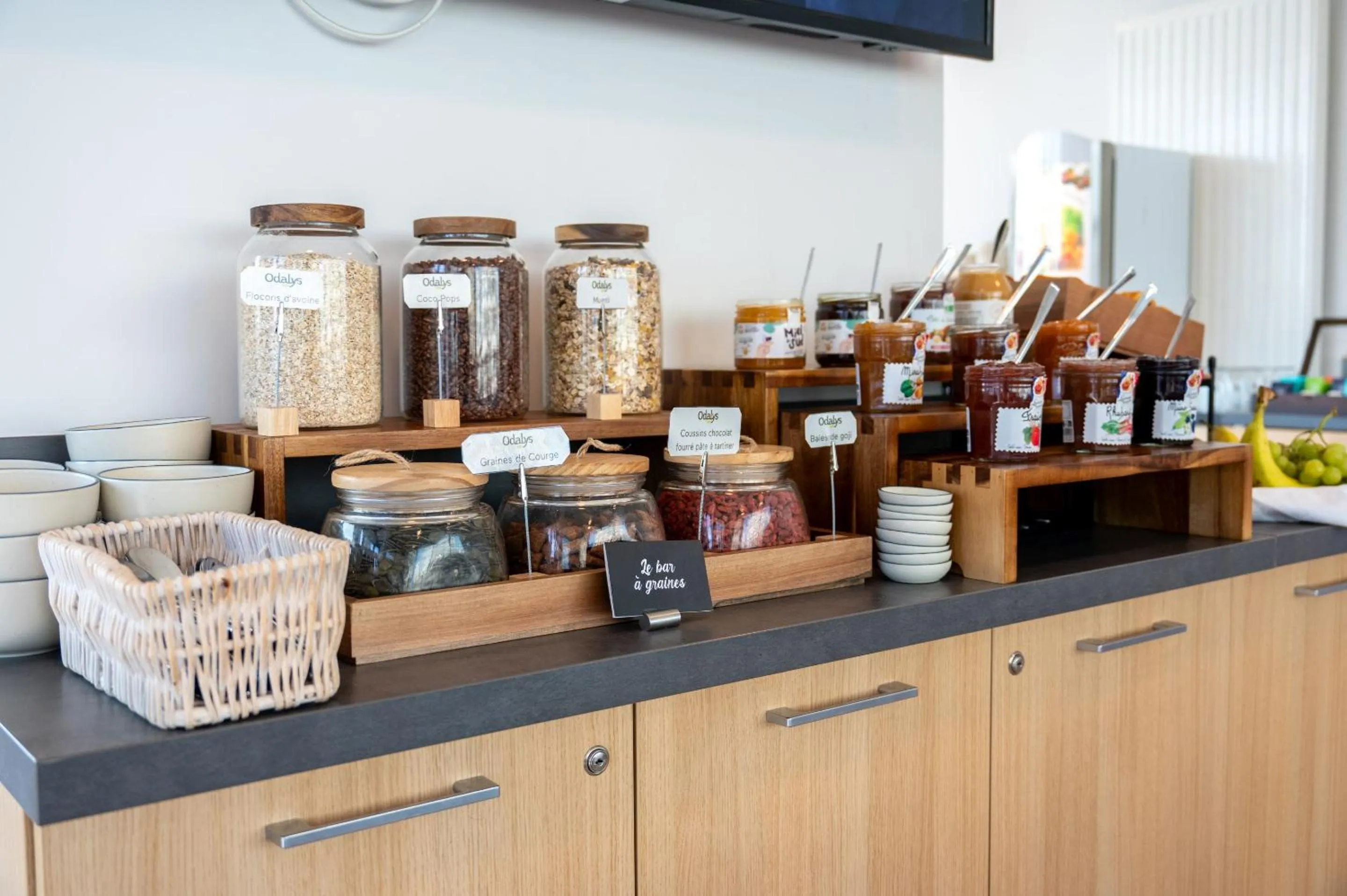 Buffet breakfast in Appart'Hotel Odalys City - Nantes Cité des congrès