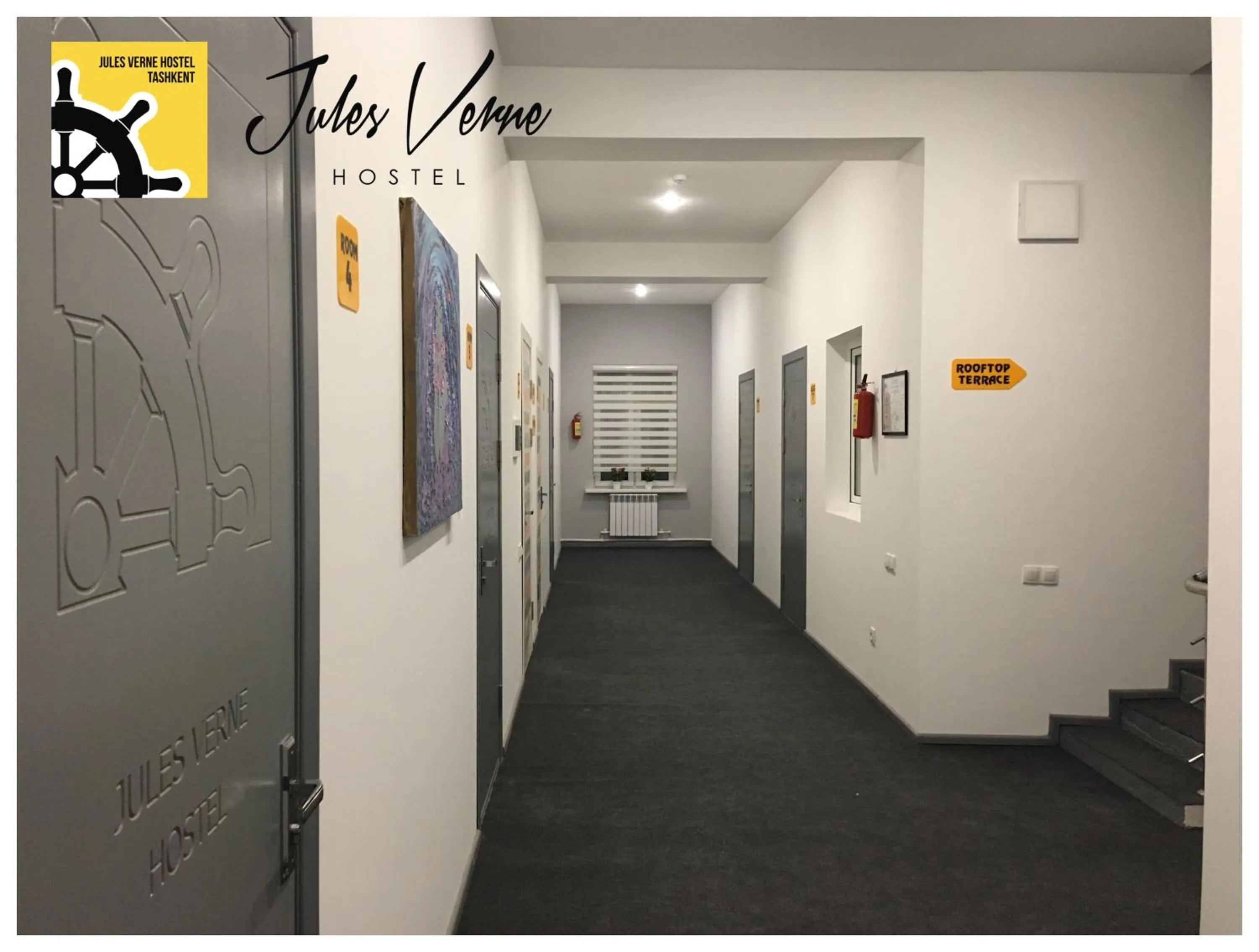 Property logo or sign in Jules Verne Hostel