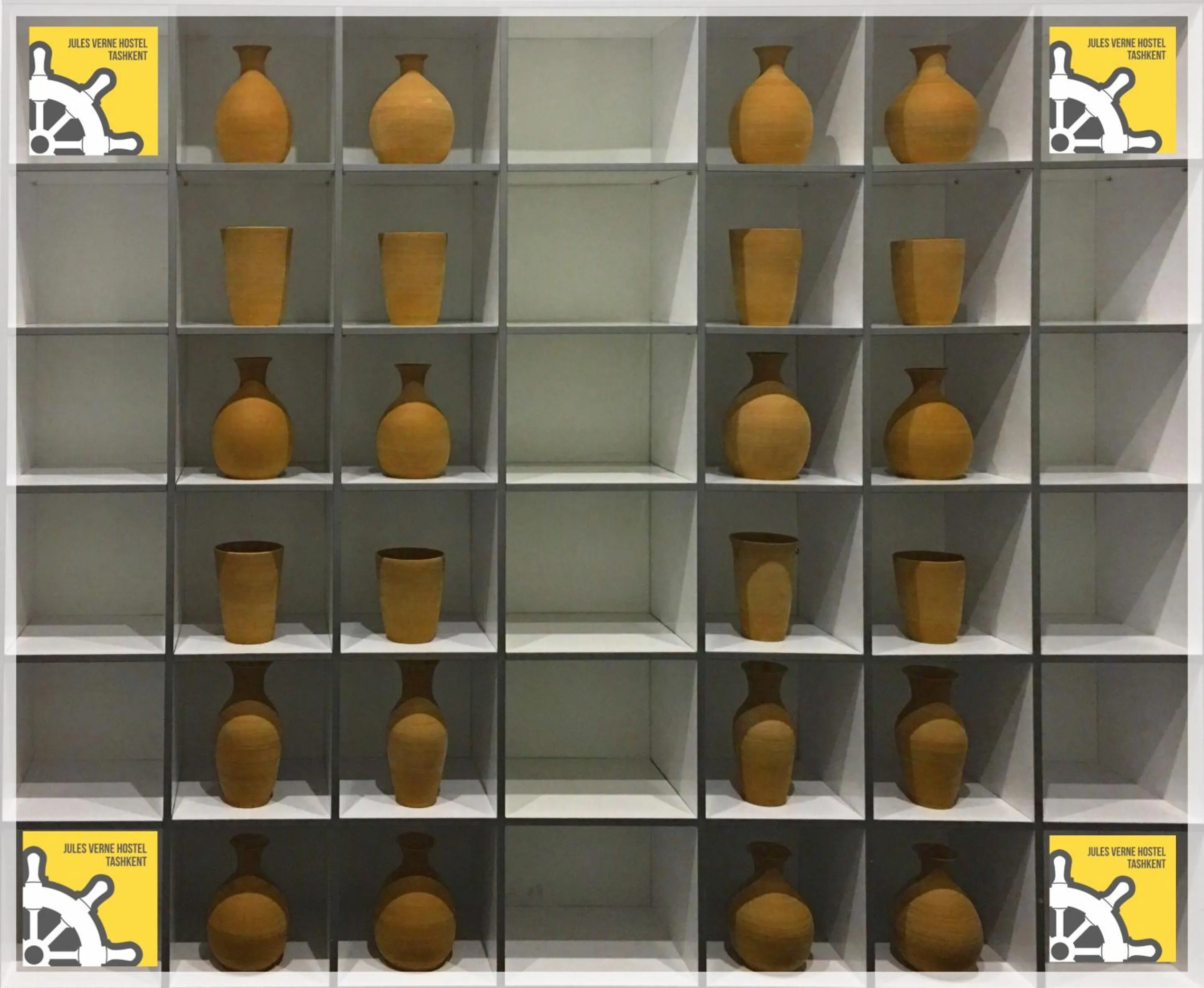 Drinks in Jules Verne Hostel