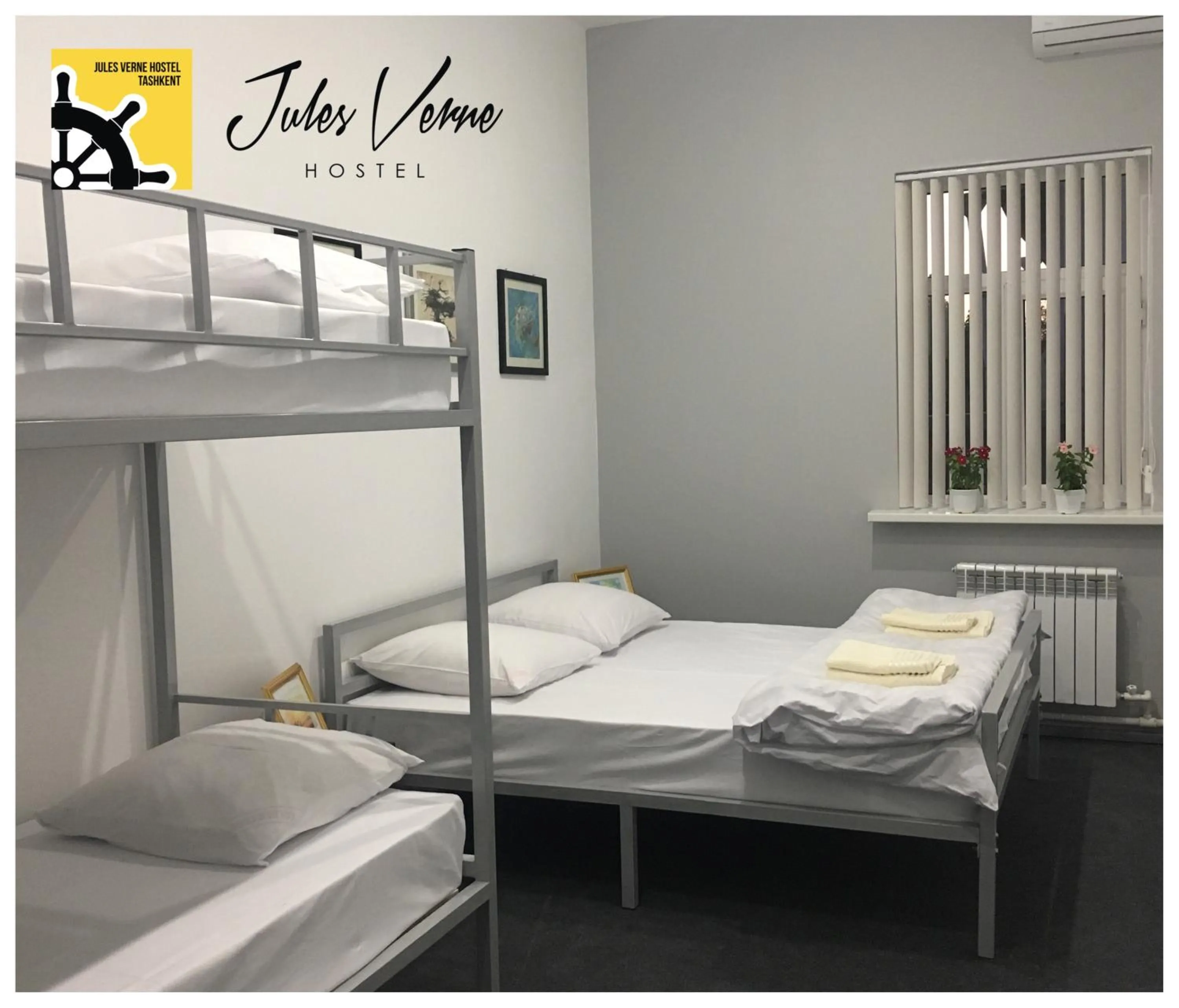 bunk bed, Bed in Jules Verne Hostel