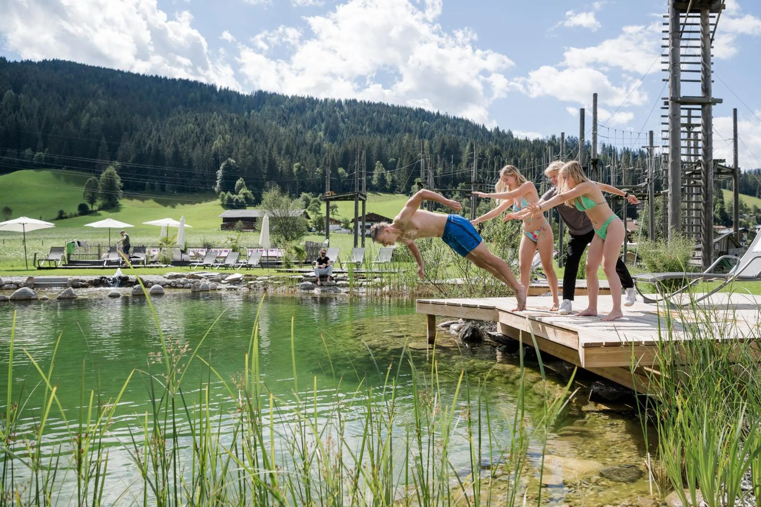 Swimming pool in almlust - hotel, apartments, chalets