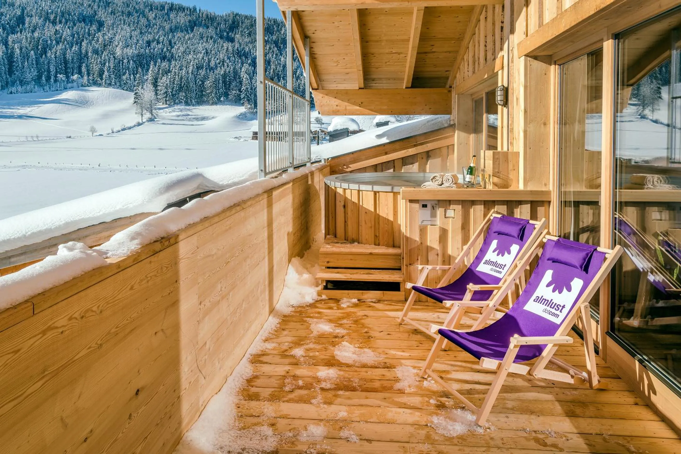 Balcony/Terrace in almlust - hotel, apartments, chalets