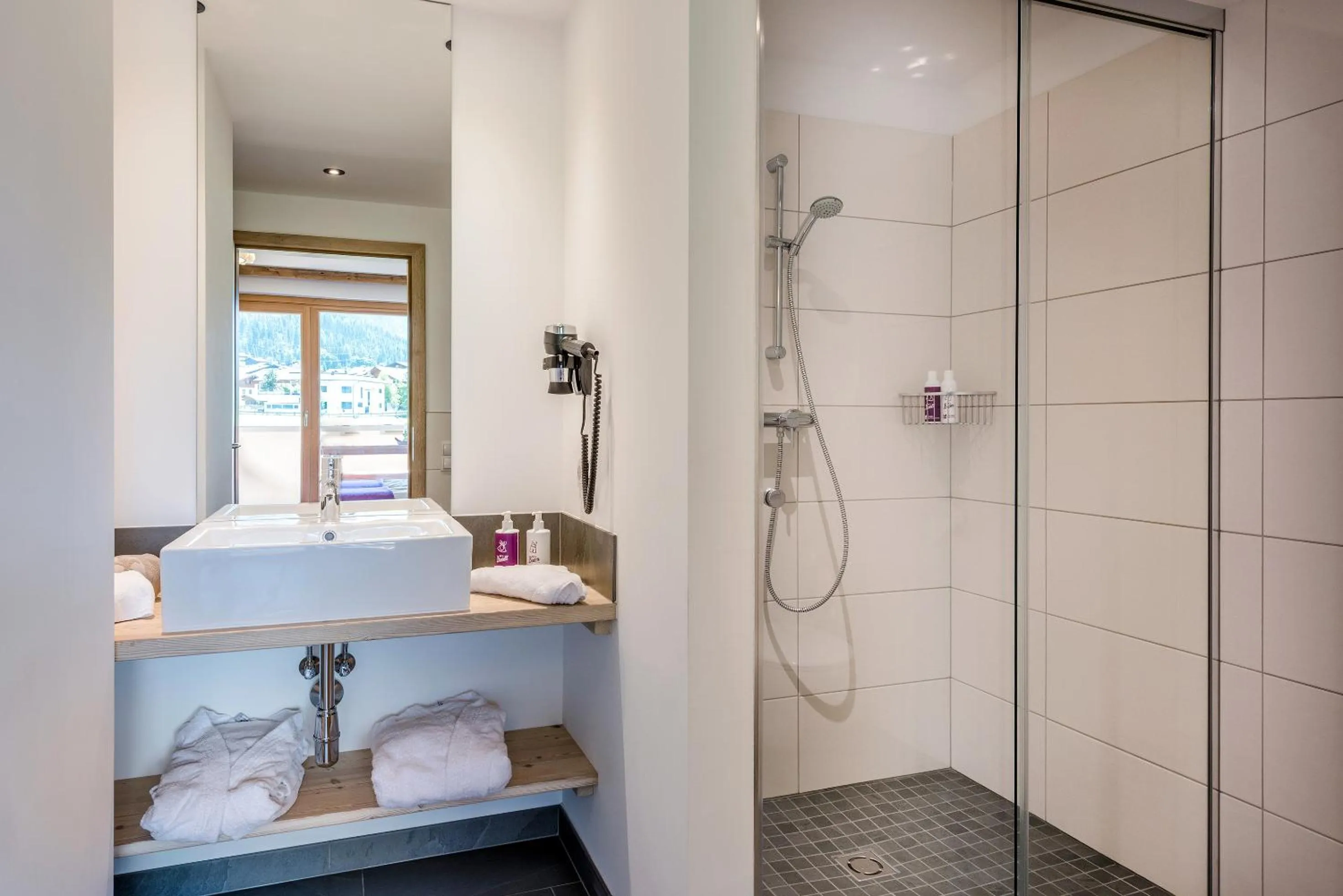Bathroom in almlust - hotel, apartments, chalets