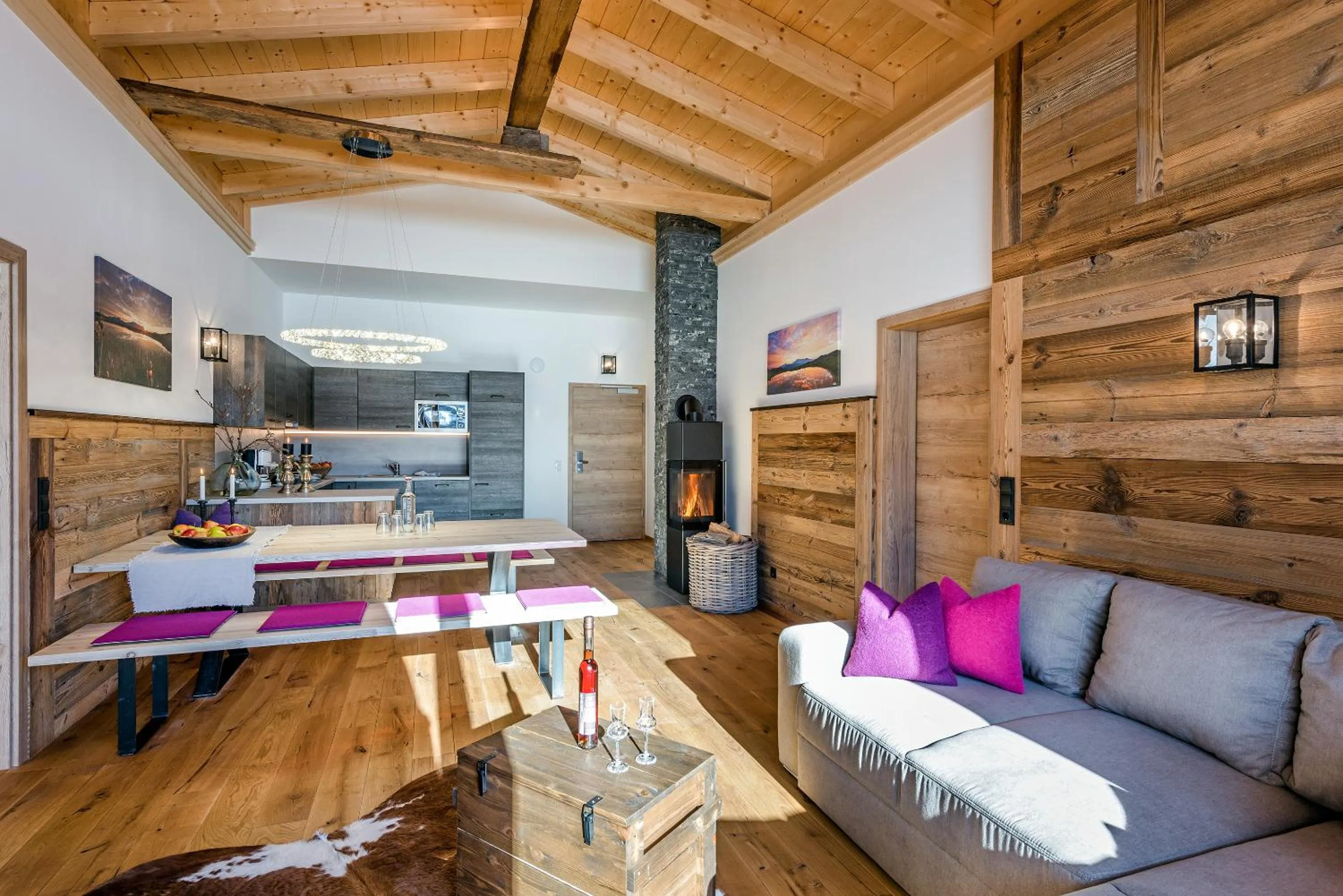 Living room in almlust - hotel, apartments, chalets