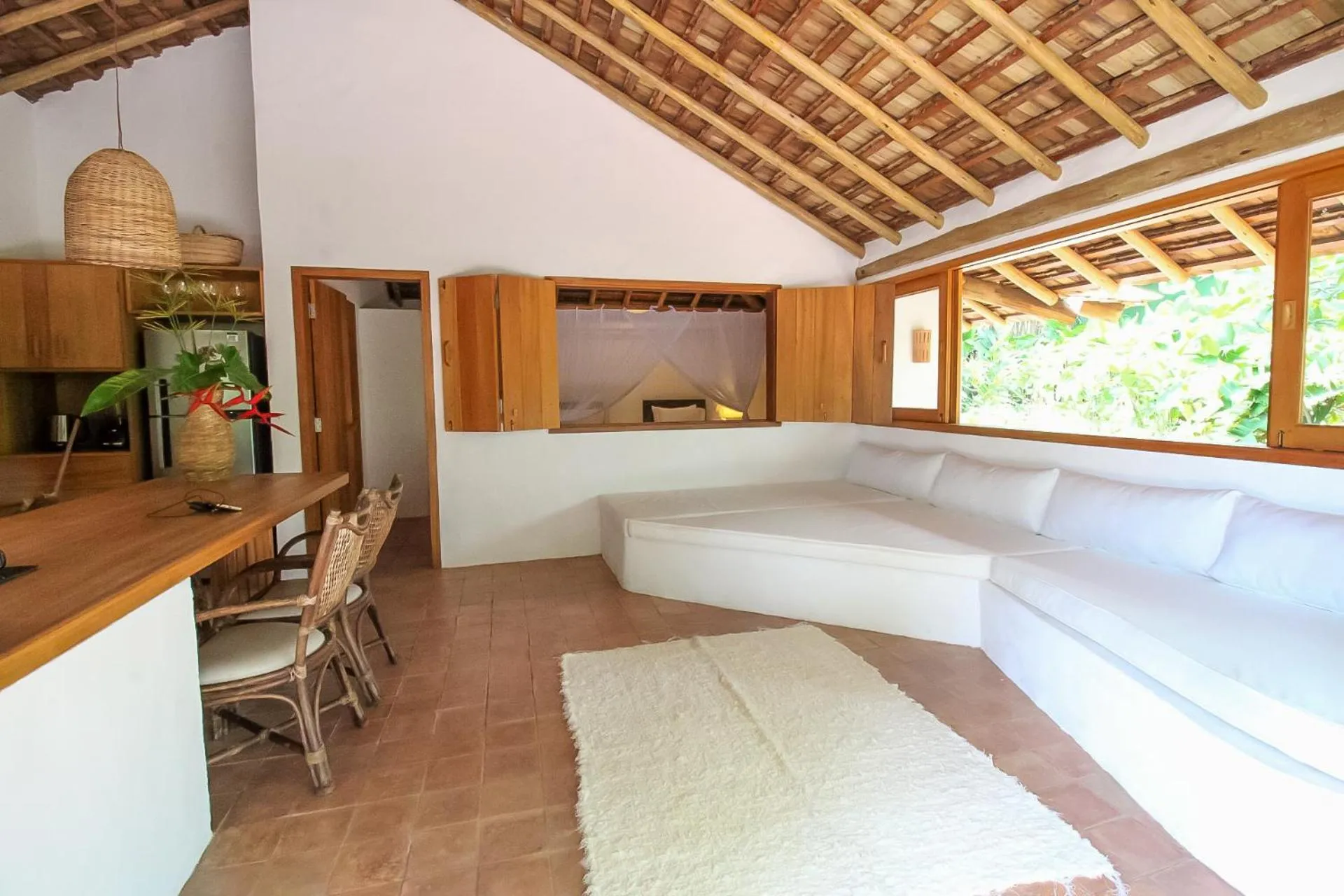 Seating area in Pousada Outeiro