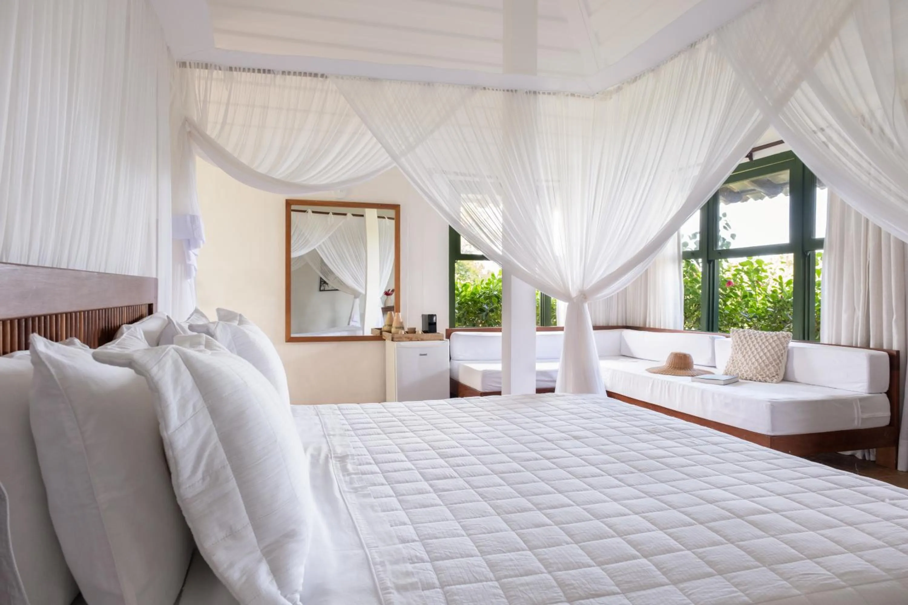 Bed in Pousada Outeiro