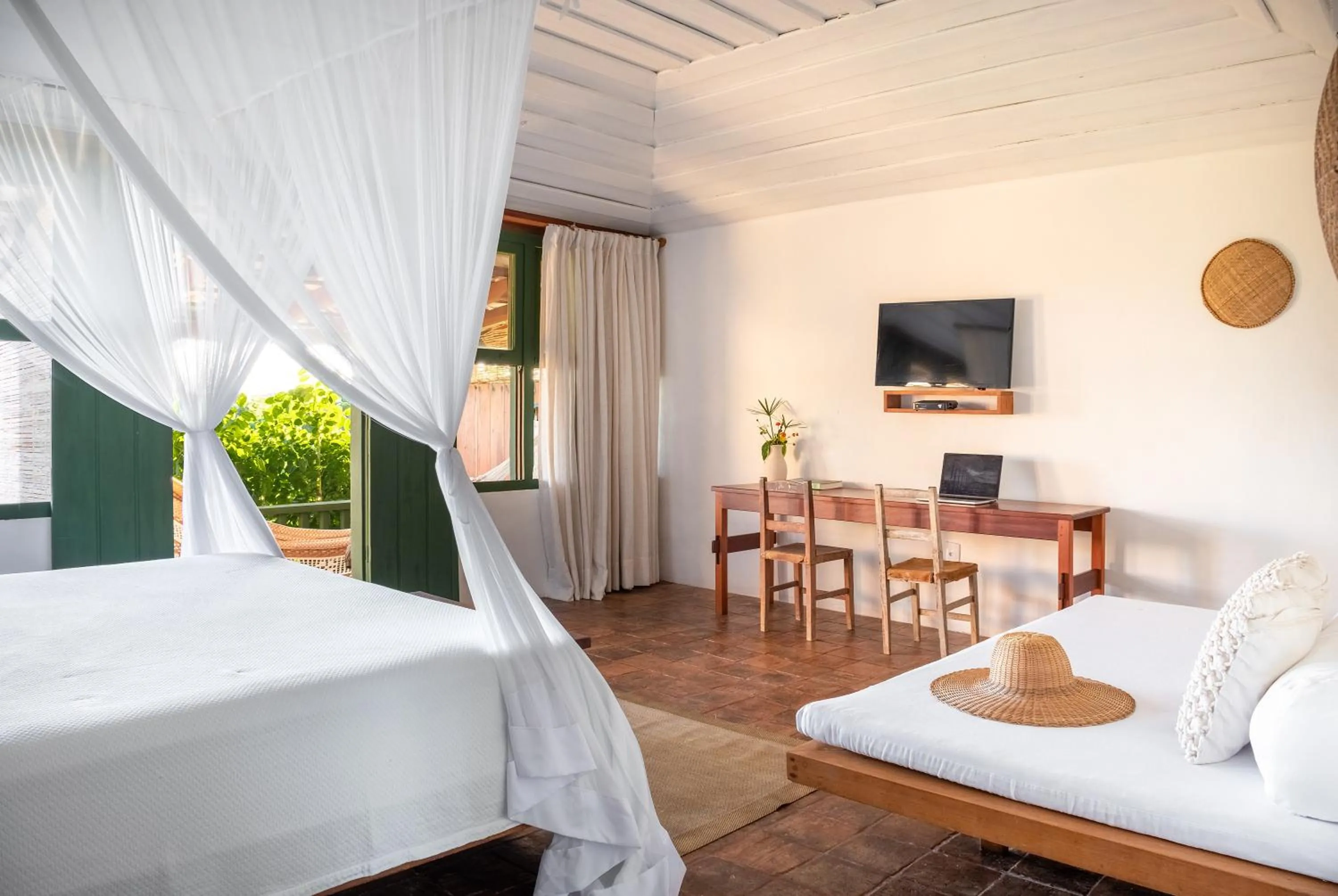 Bed in Pousada Outeiro