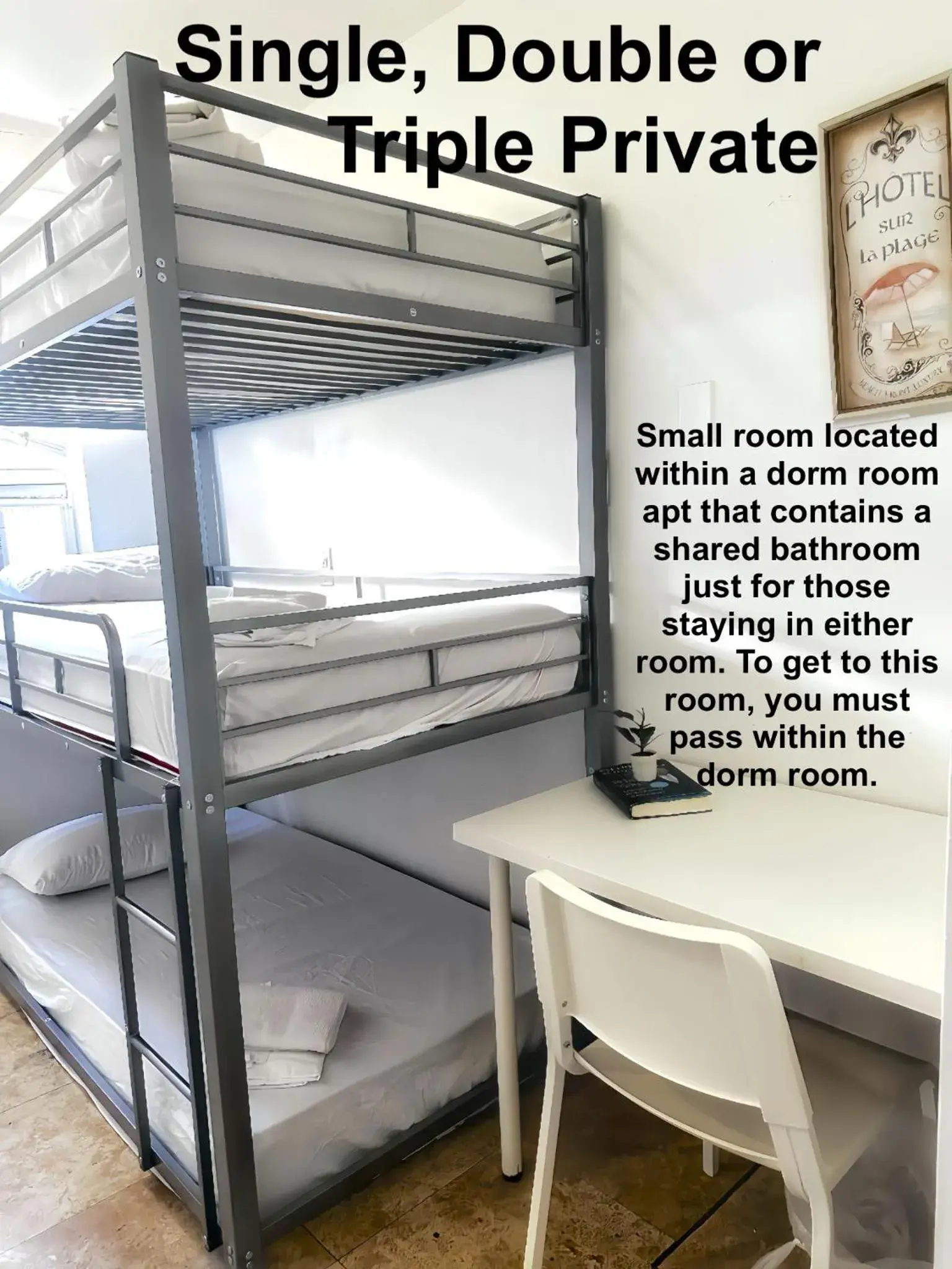 Single, Double or Triple Private in Bikini Hostel, Cafe & Beer Garden Single, Double or Triple Private in Bikini Hostel, Cafe & Beer Garden