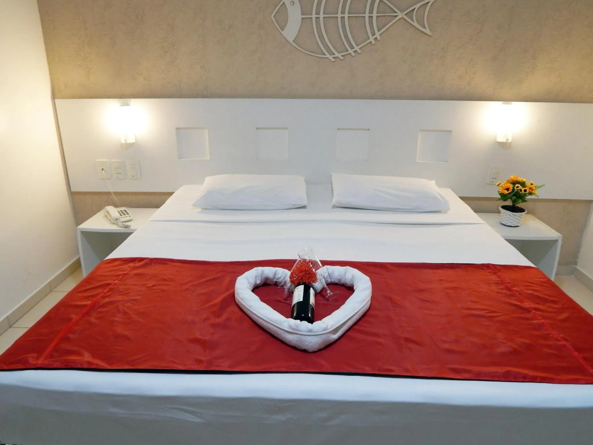 Bed in Pousada Pérola Dourada