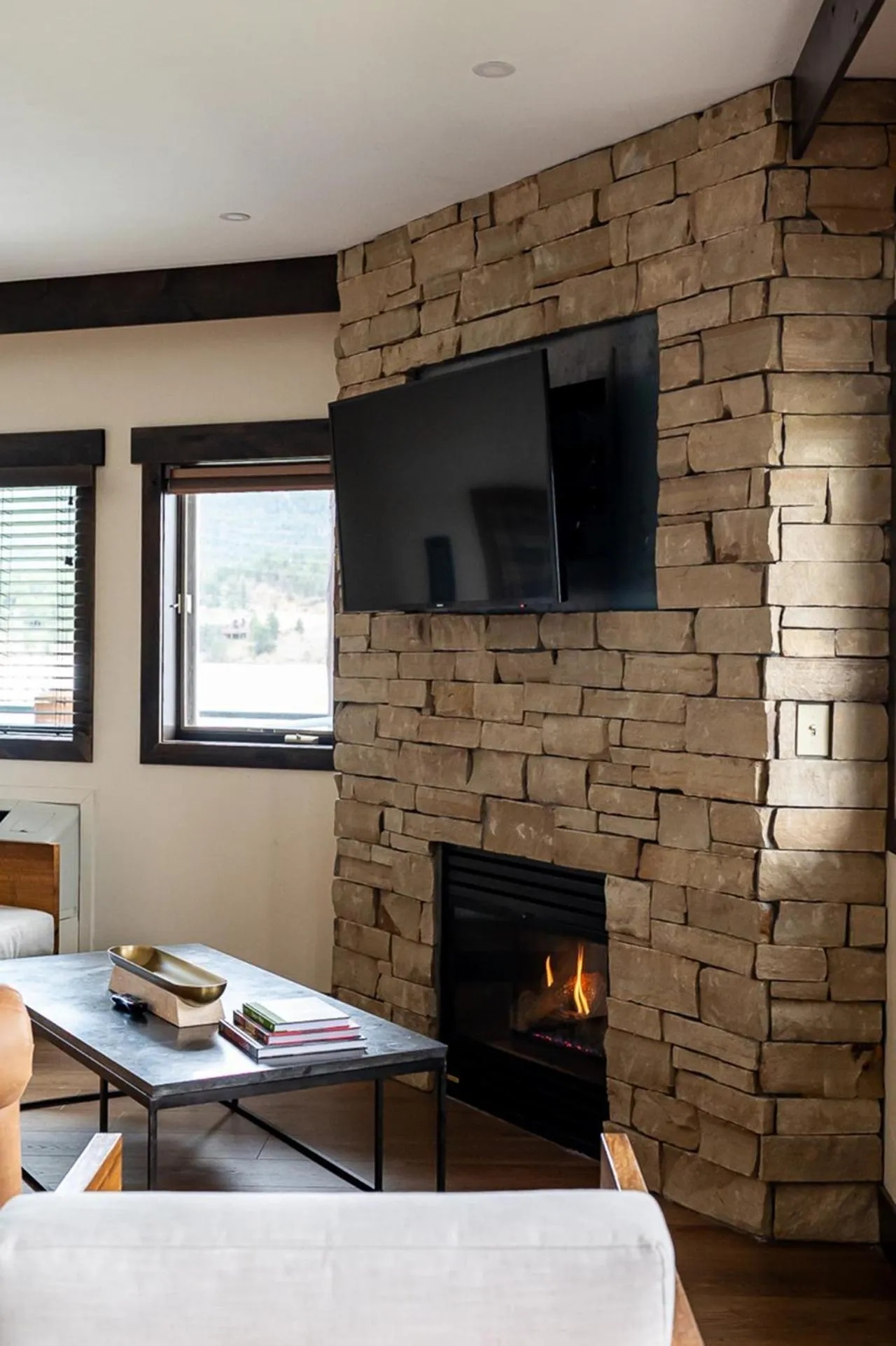 fireplace in The Estes Park Resort