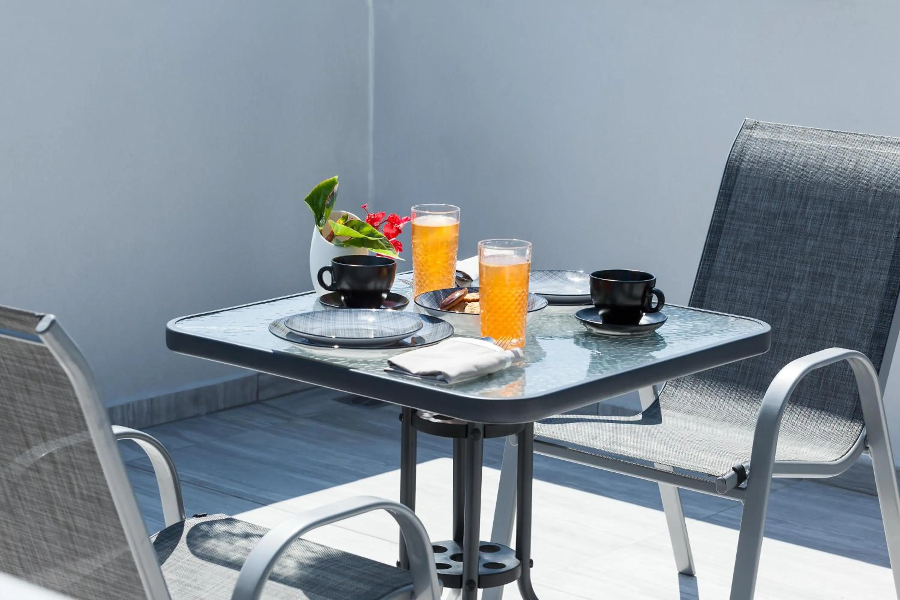 Dining area in Nymphes Deluxe Accommodation Pefkochori