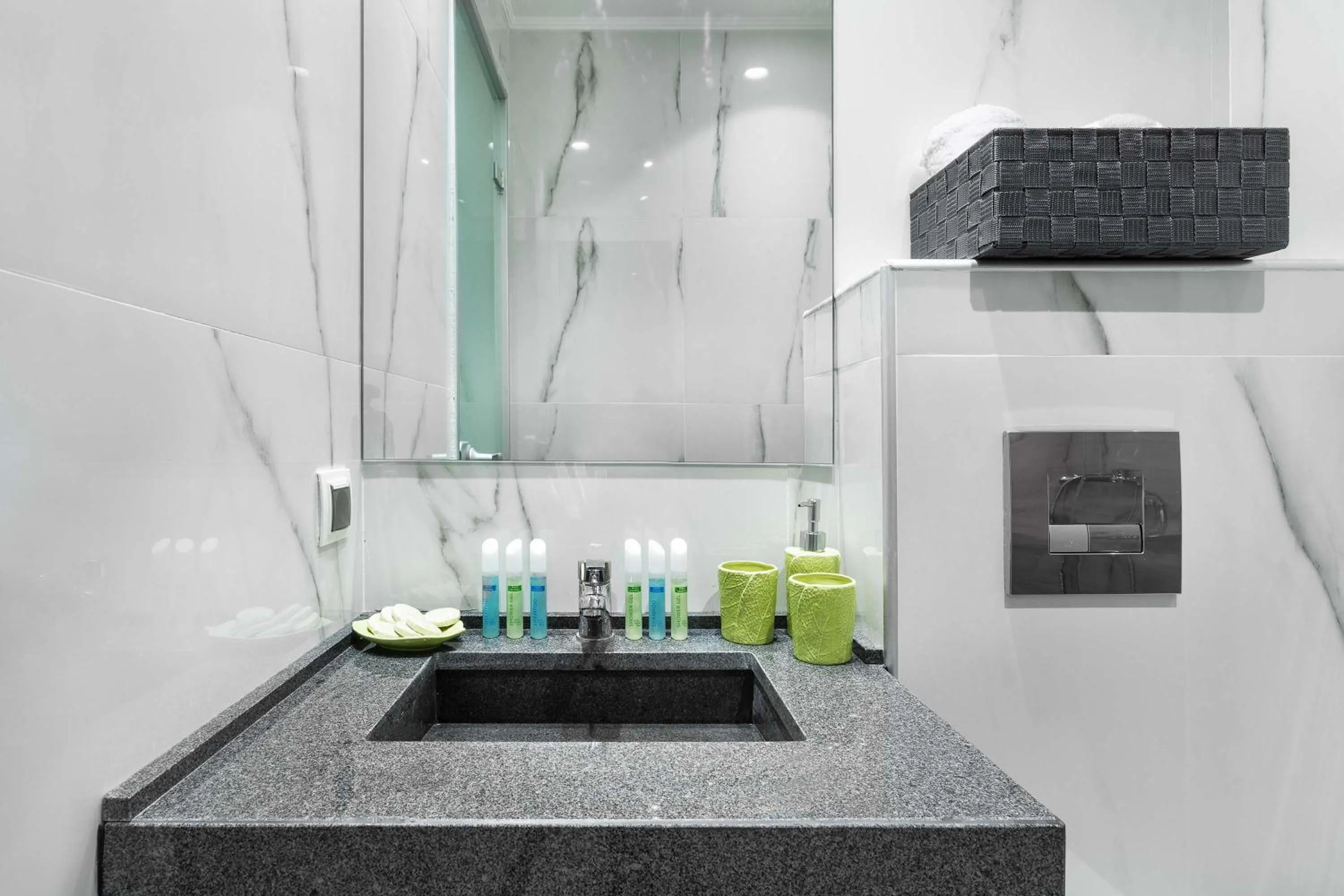 Bathroom in Nymphes Deluxe Accommodation Pefkochori