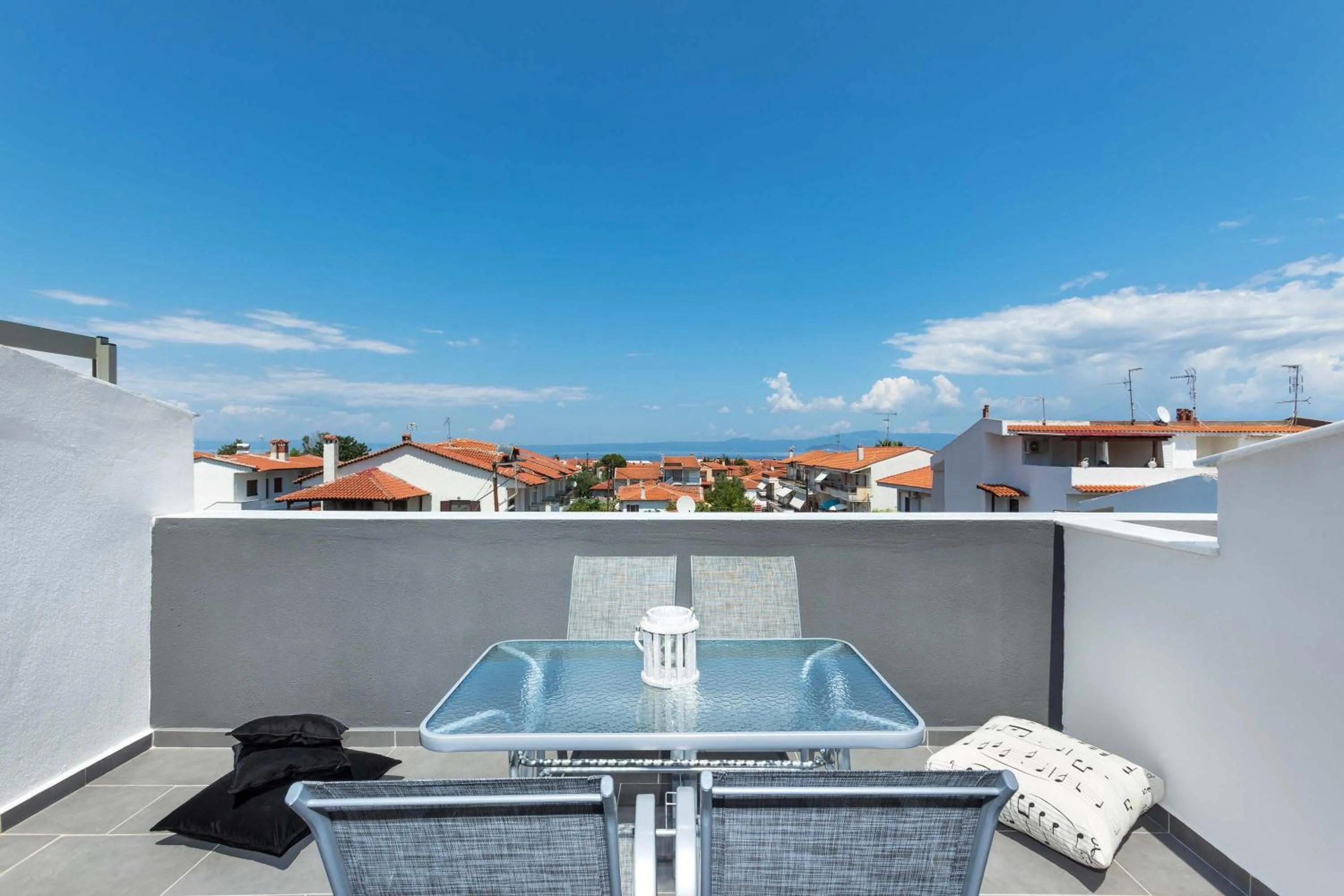 Balcony/Terrace in Nymphes Deluxe Accommodation Pefkochori