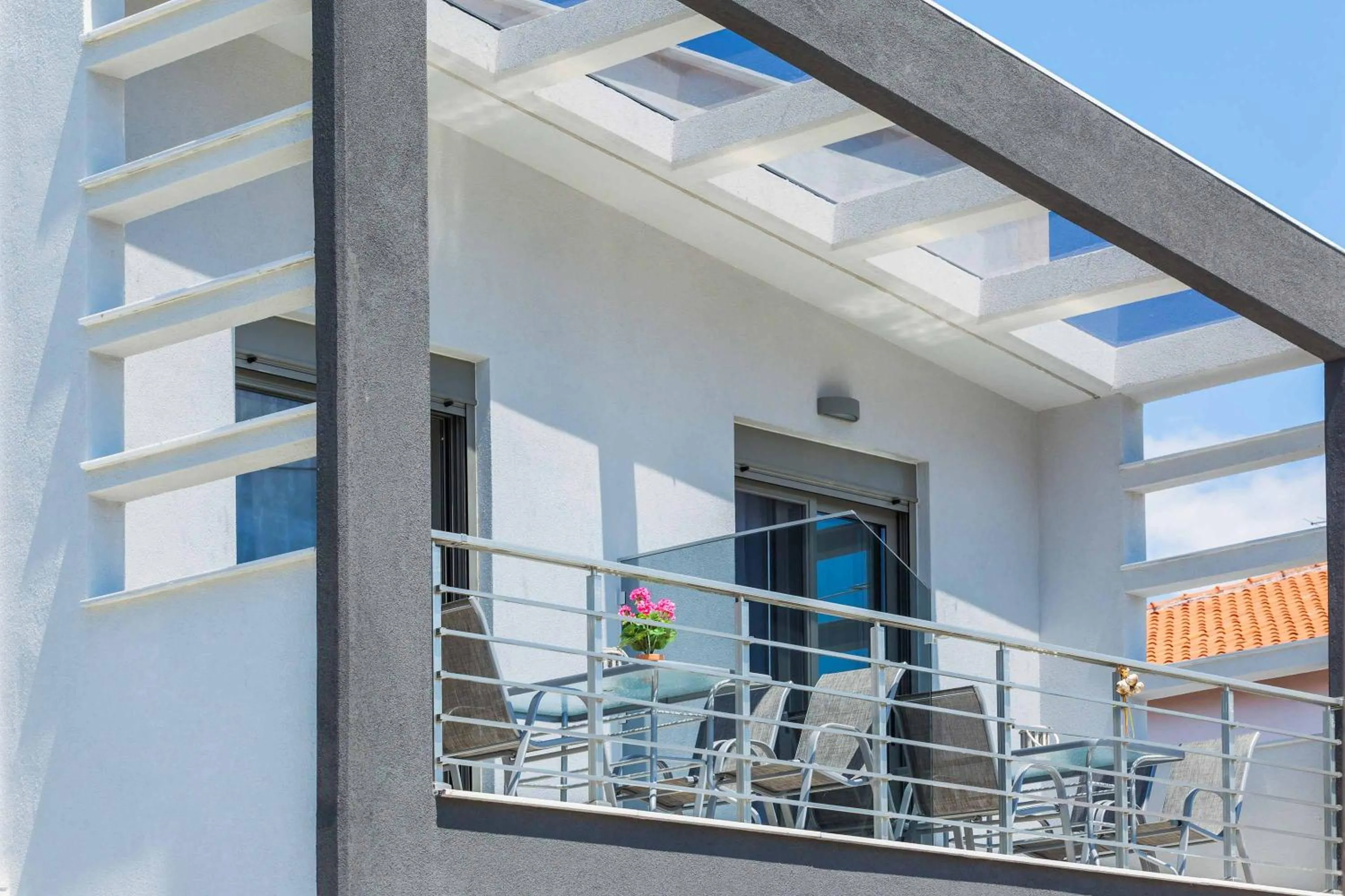 Balcony/Terrace in Nymphes Deluxe Accommodation Pefkochori