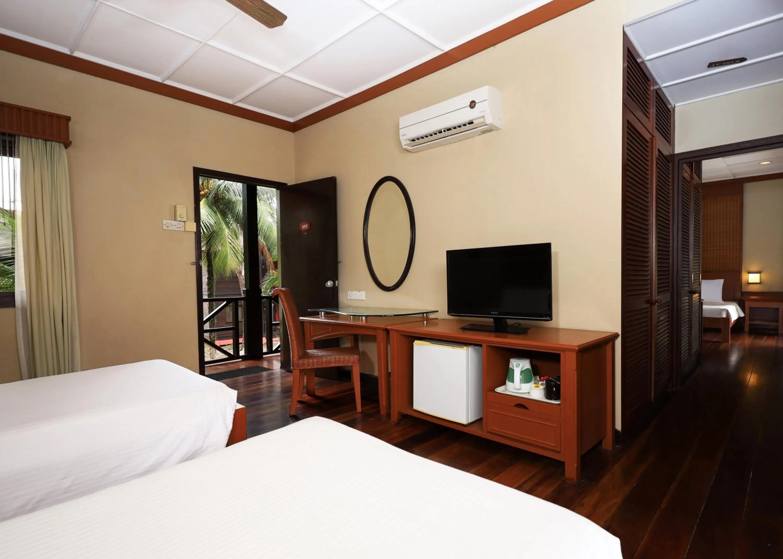 Bed in Redang Island Resort