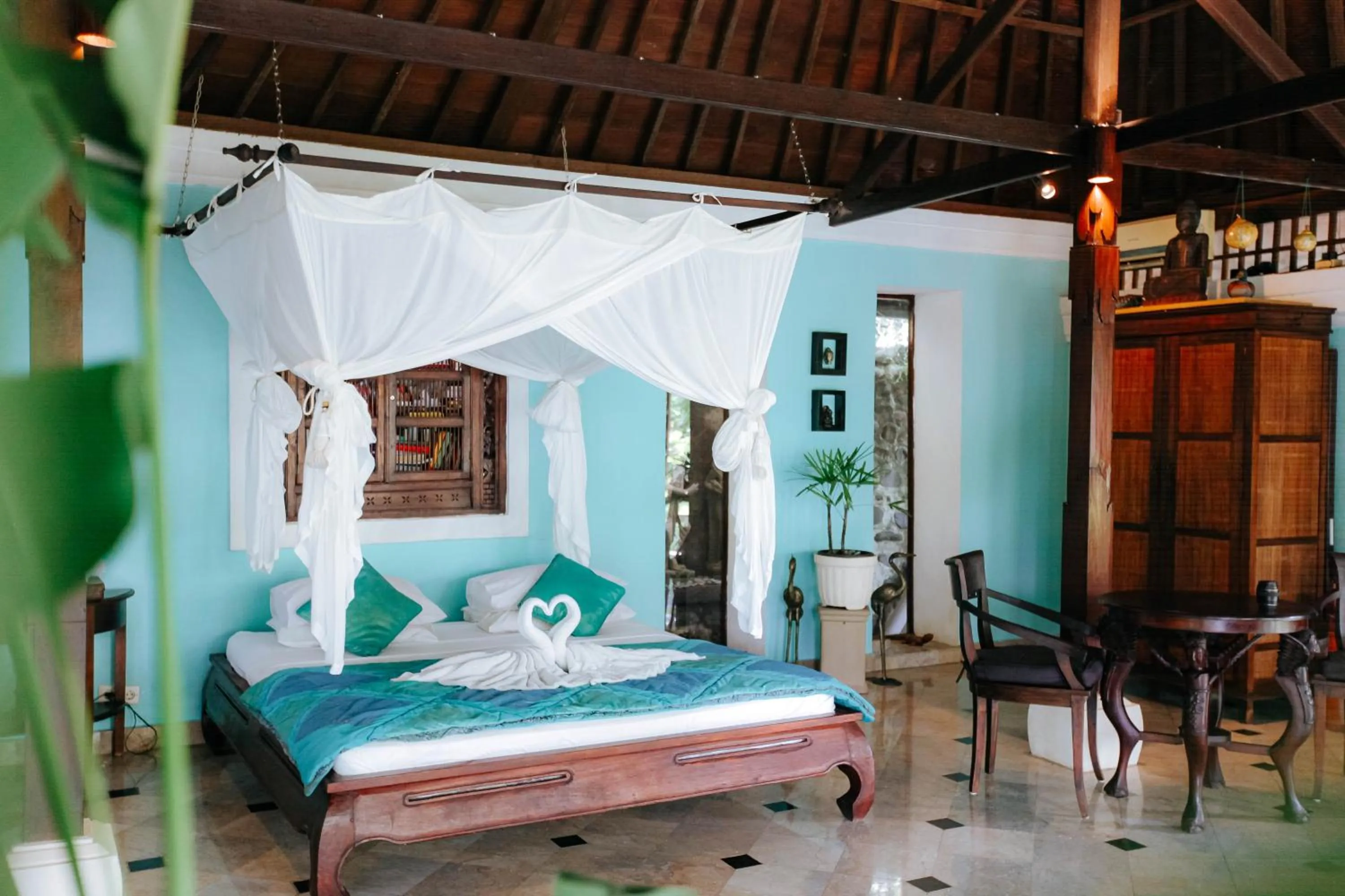 Bedroom, Bed in The Mahogany Villa Ubud