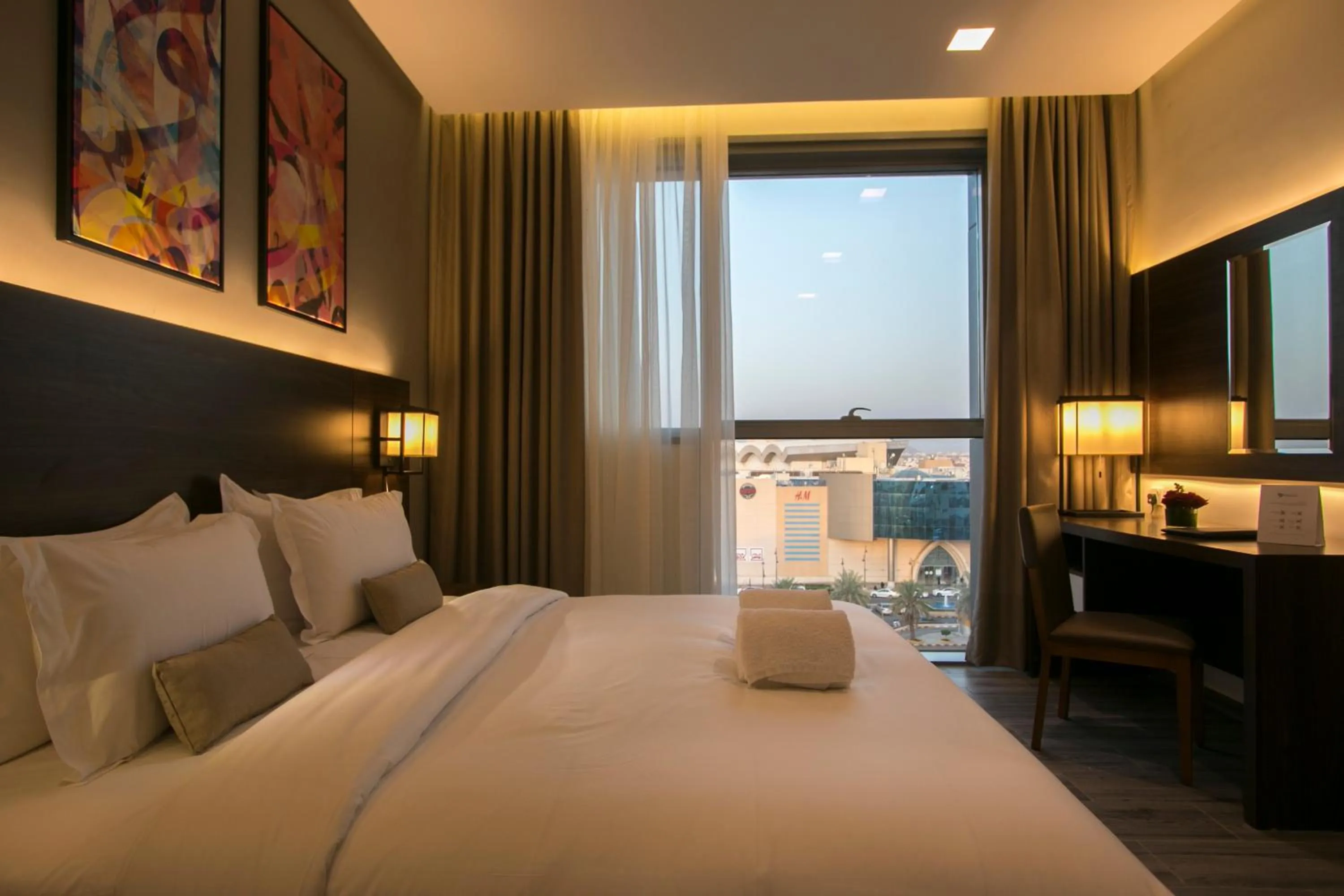 Bed in Hafawah Suites