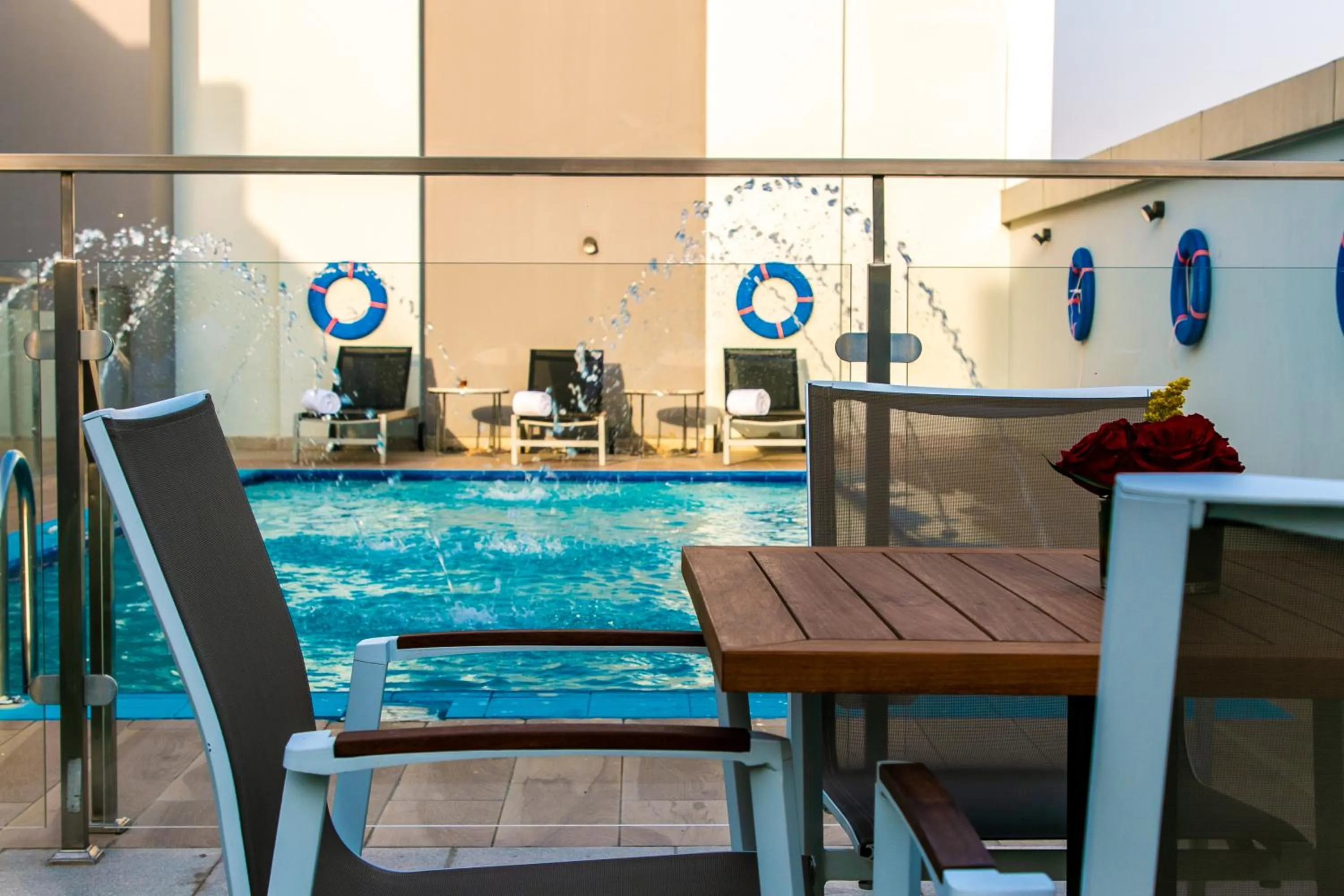 Swimming pool in Hafawah Suites