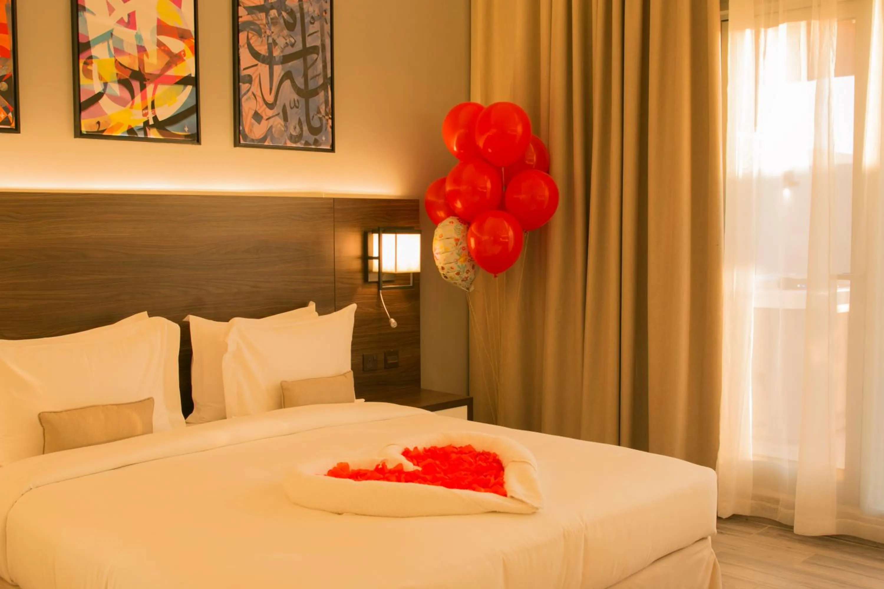 Bed in Hafawah Suites