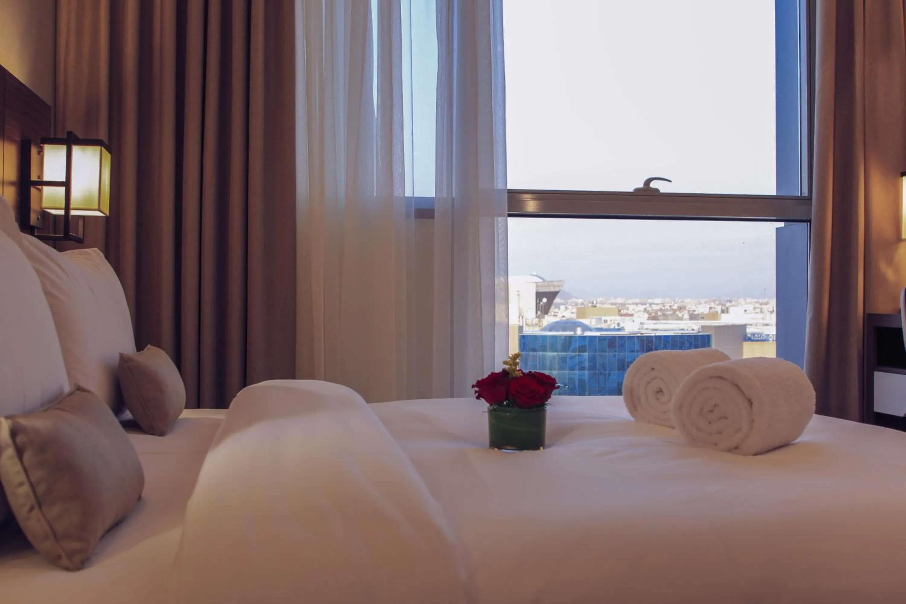 Bed in Hafawah Suites