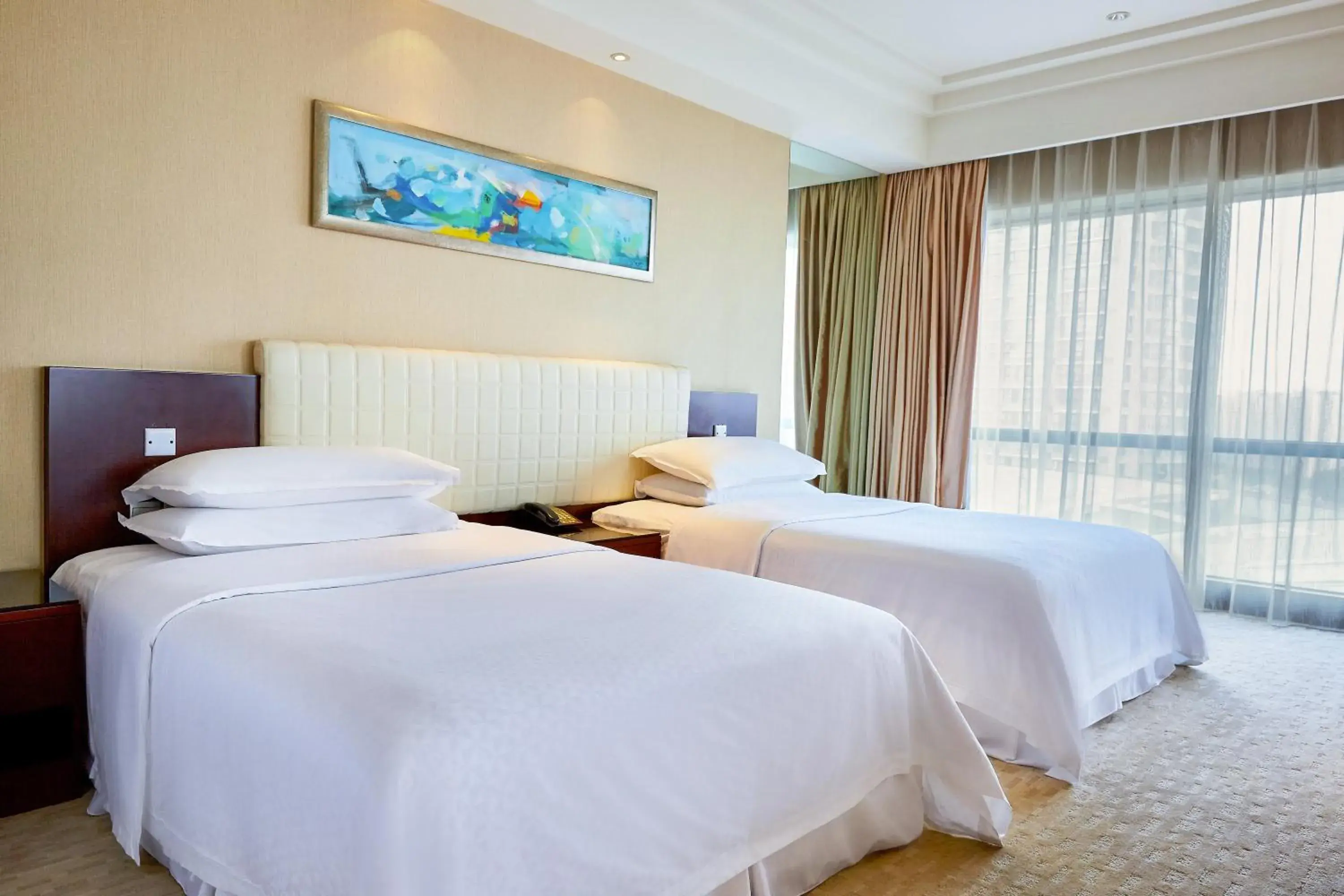 Superior Twin Rooms, Guest room, 2 Twin/Single Bed(s) in Four Points by Sheraton Hangzhou, Binjiang Superior Twin Rooms, Guest room, 2 Twin/Single Bed(s) in Four Points by Sheraton Hangzhou, Binjiang