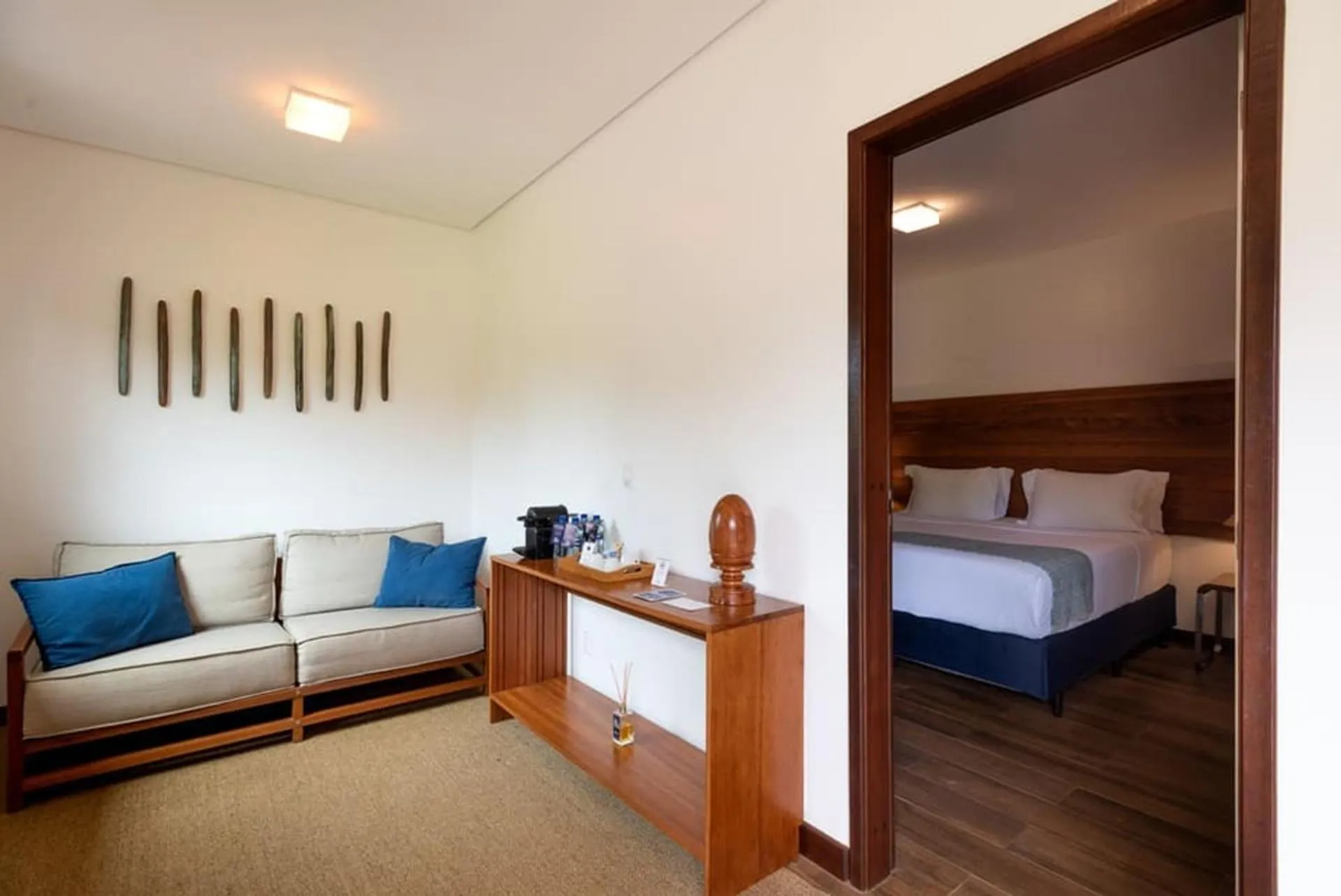 Living room, Bed in Pousada Lua Bela