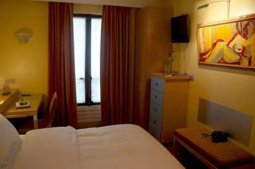 Bed in Hotel Danemark