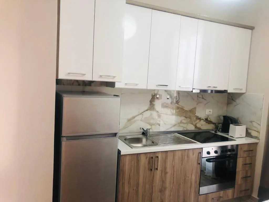 Kitchen or kitchenette in Rezidenca SHOPI Apartments