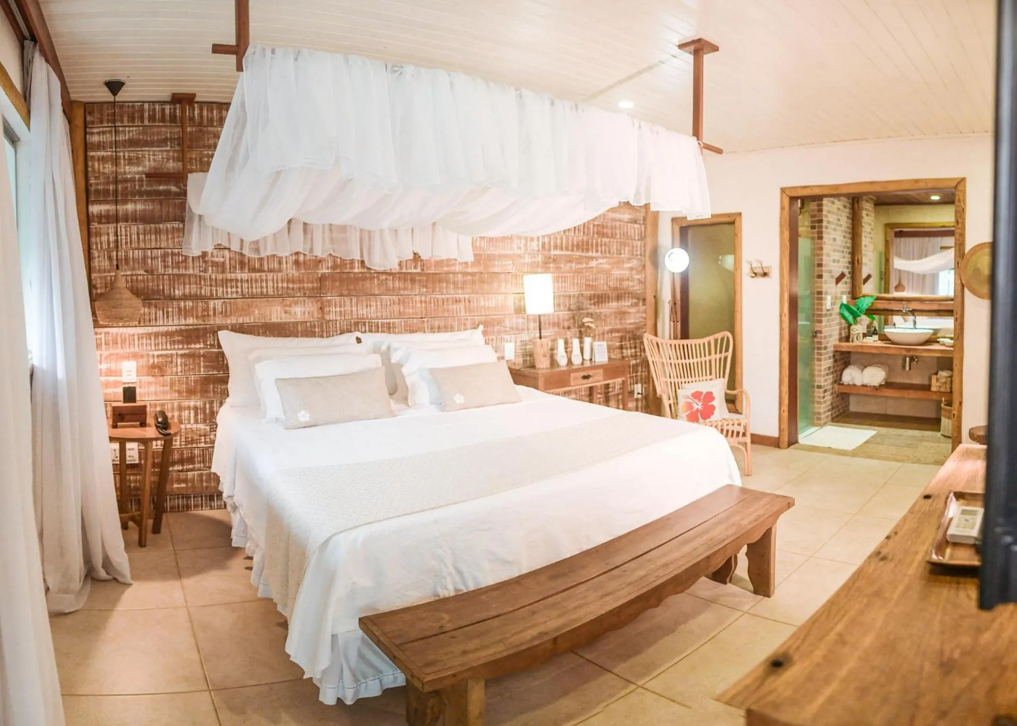 Bed in Ecocharme Pousada do Marcilio