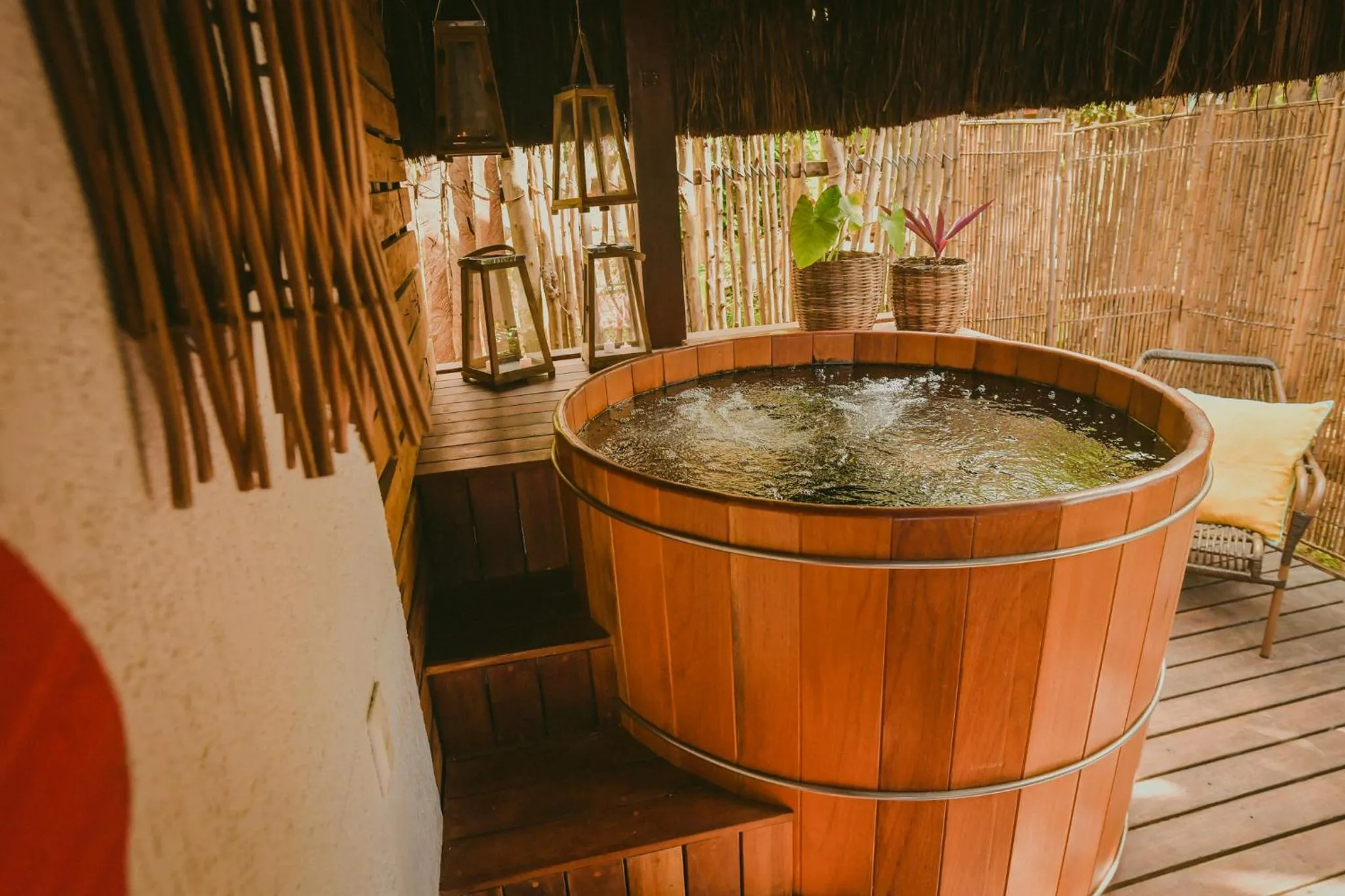 Hot Tub in Ecocharme Pousada do Marcilio