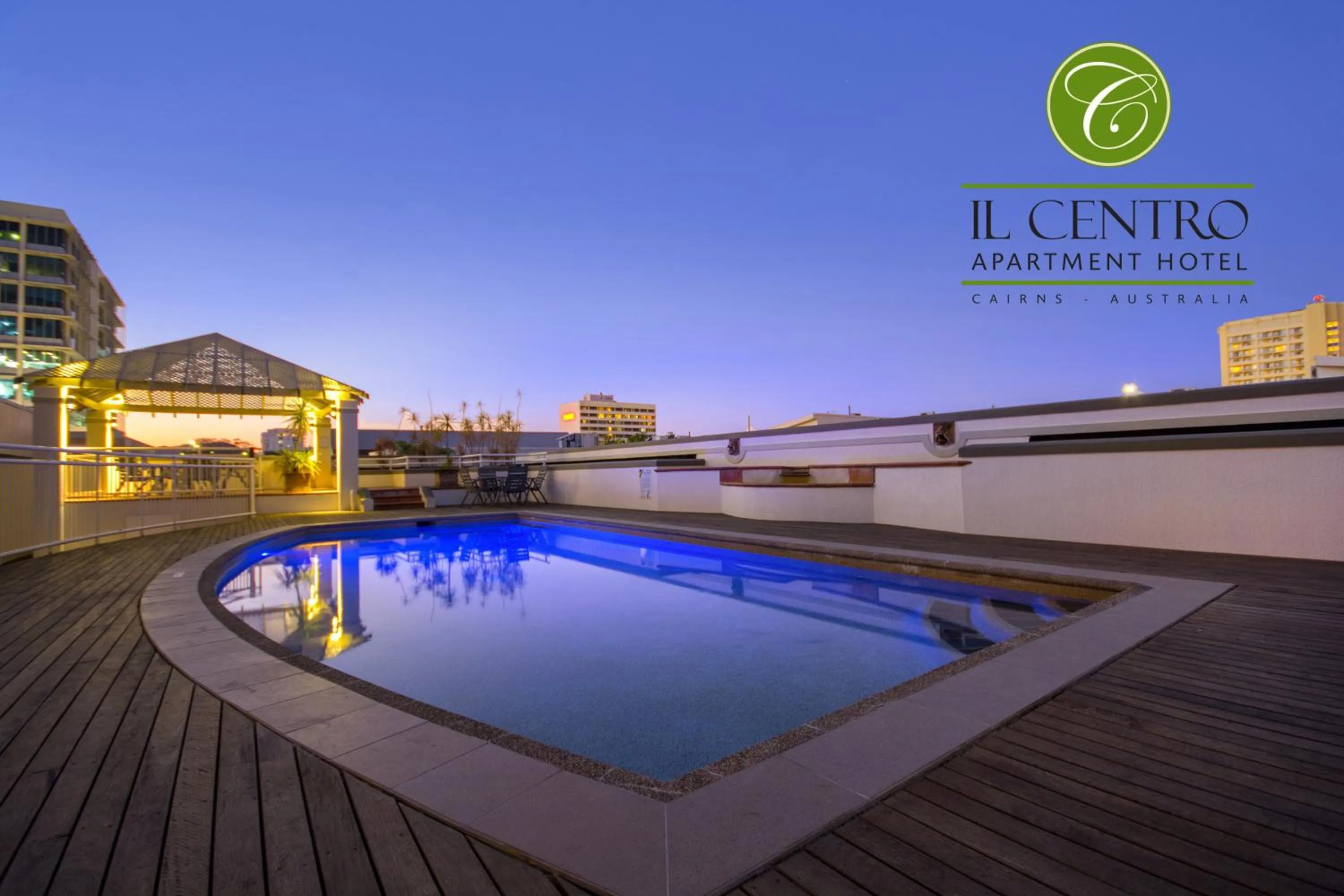 Pool view in Il Centro Apartment Hotel