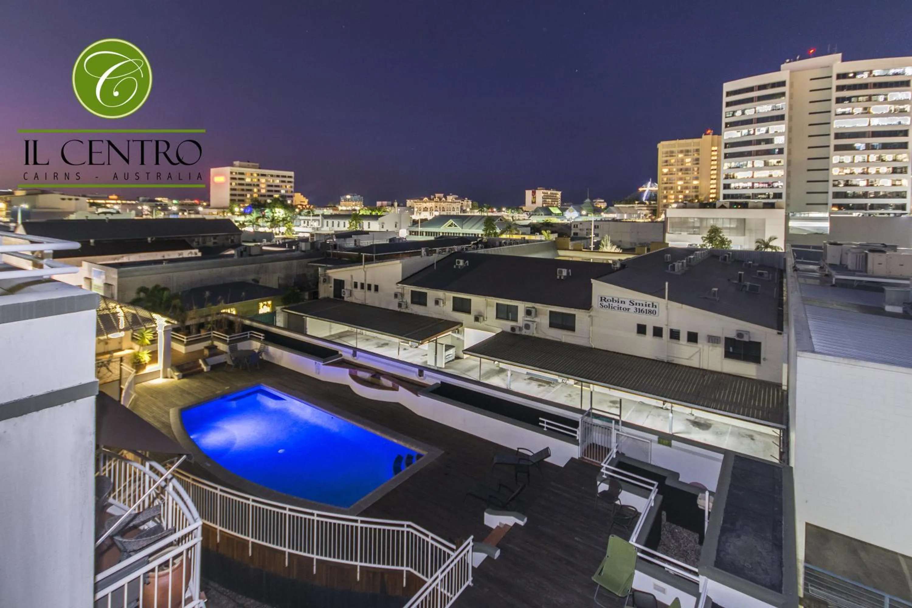 Pool view in Il Centro Apartment Hotel