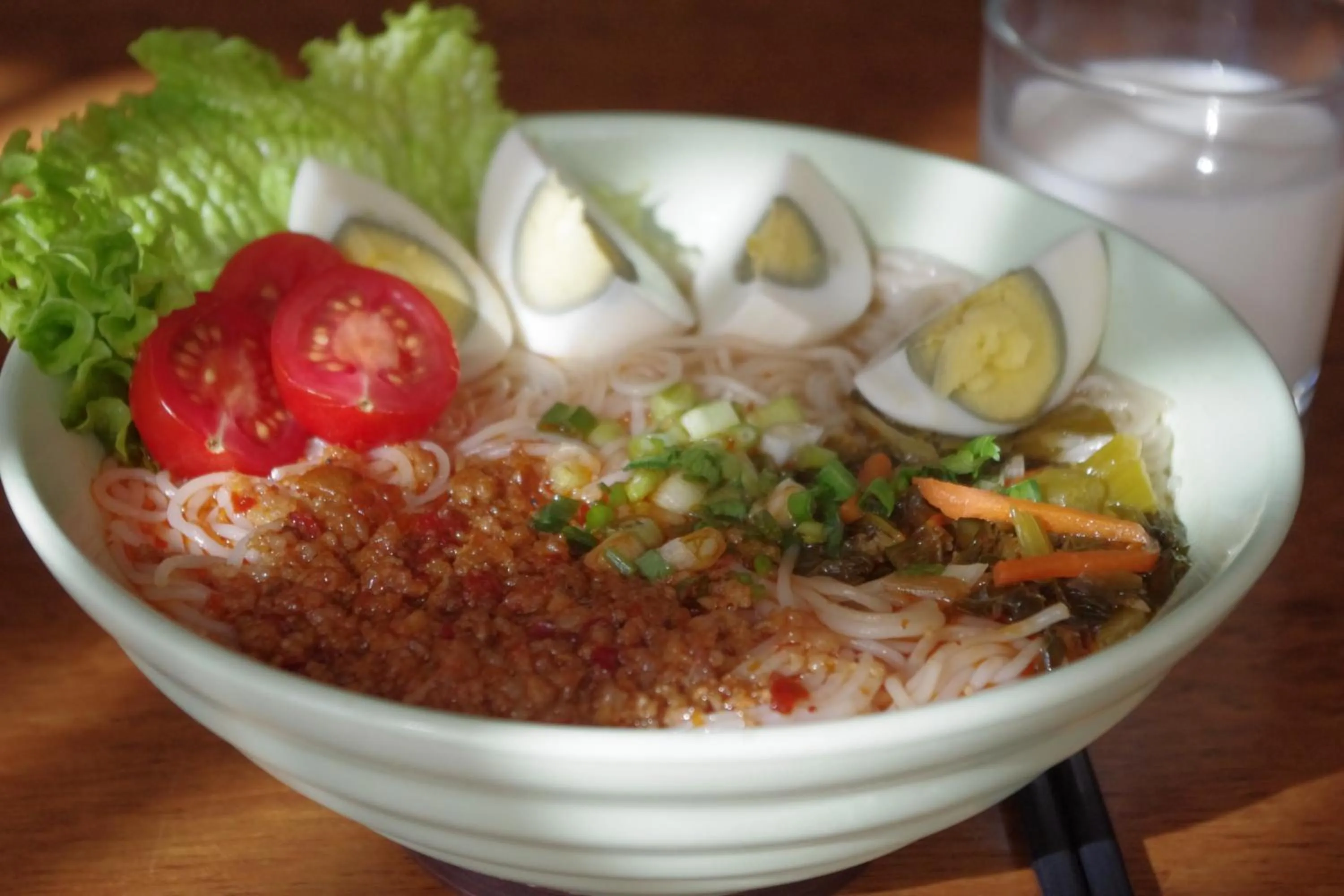 Asian breakfast in Lijiang Merry Inn