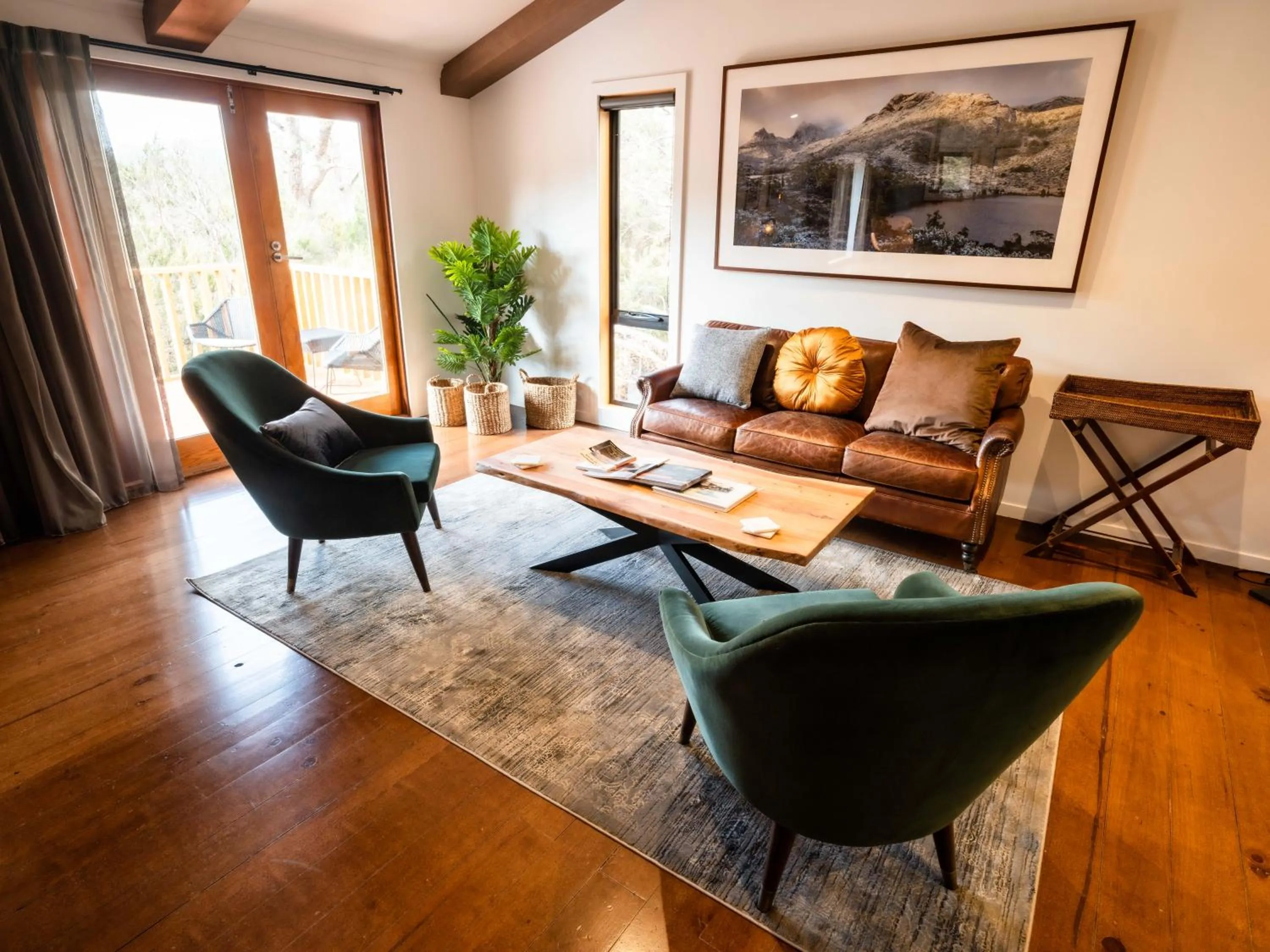 Living room in Peppers Cradle Mountain Lodge