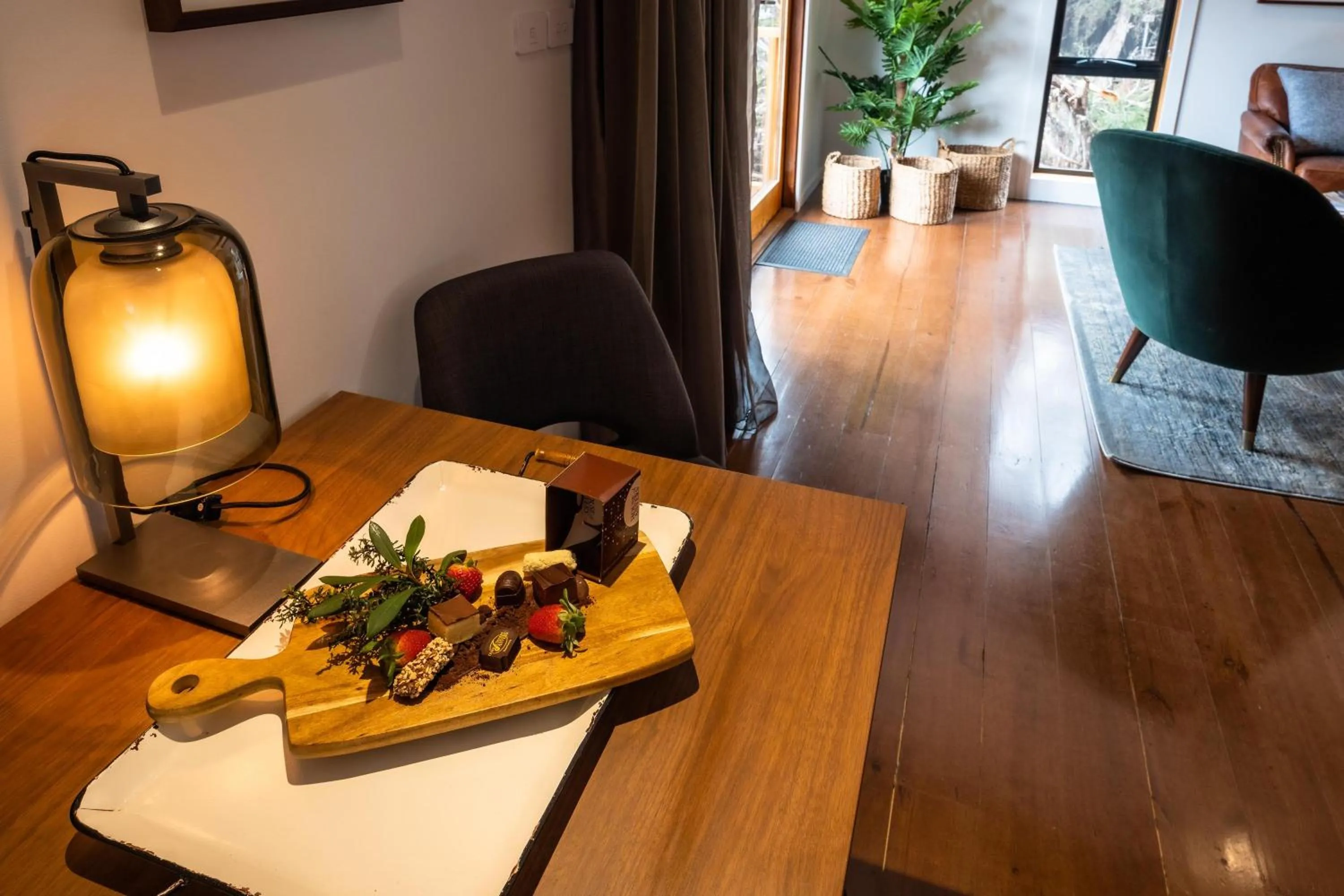Living room in Peppers Cradle Mountain Lodge