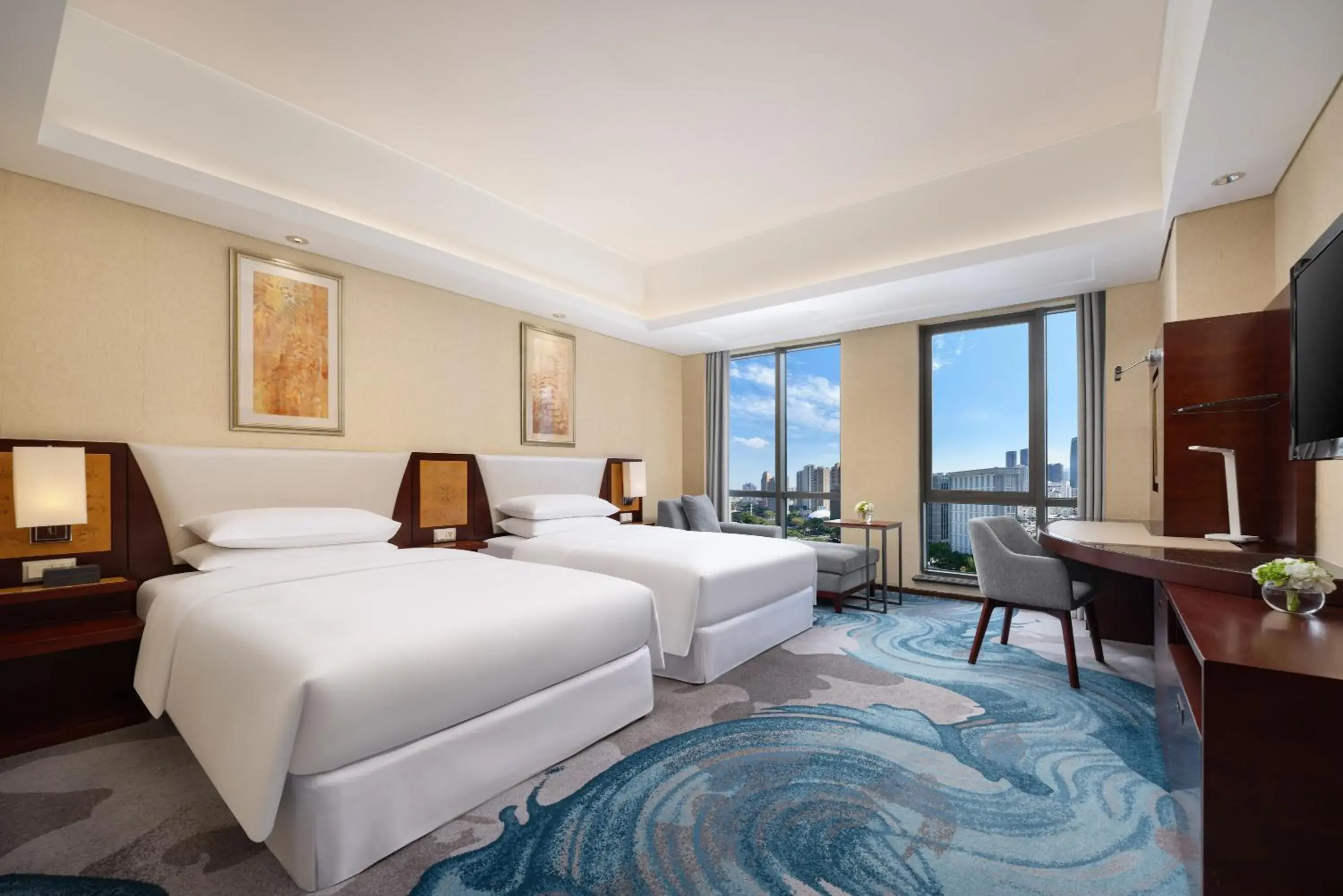 Club Rooms, Club level, Guest room, 2 Double, City view in Sheraton Wenzhou Hotel Club Rooms, Club level, Guest room, 2 Double, City view in Sheraton Wenzhou Hotel