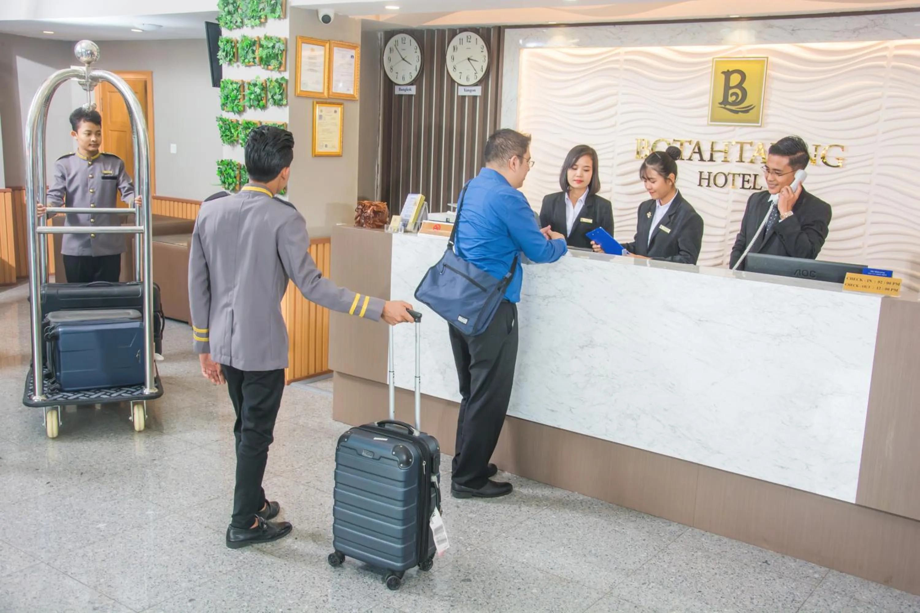 Staff in Botahtaung Hotel