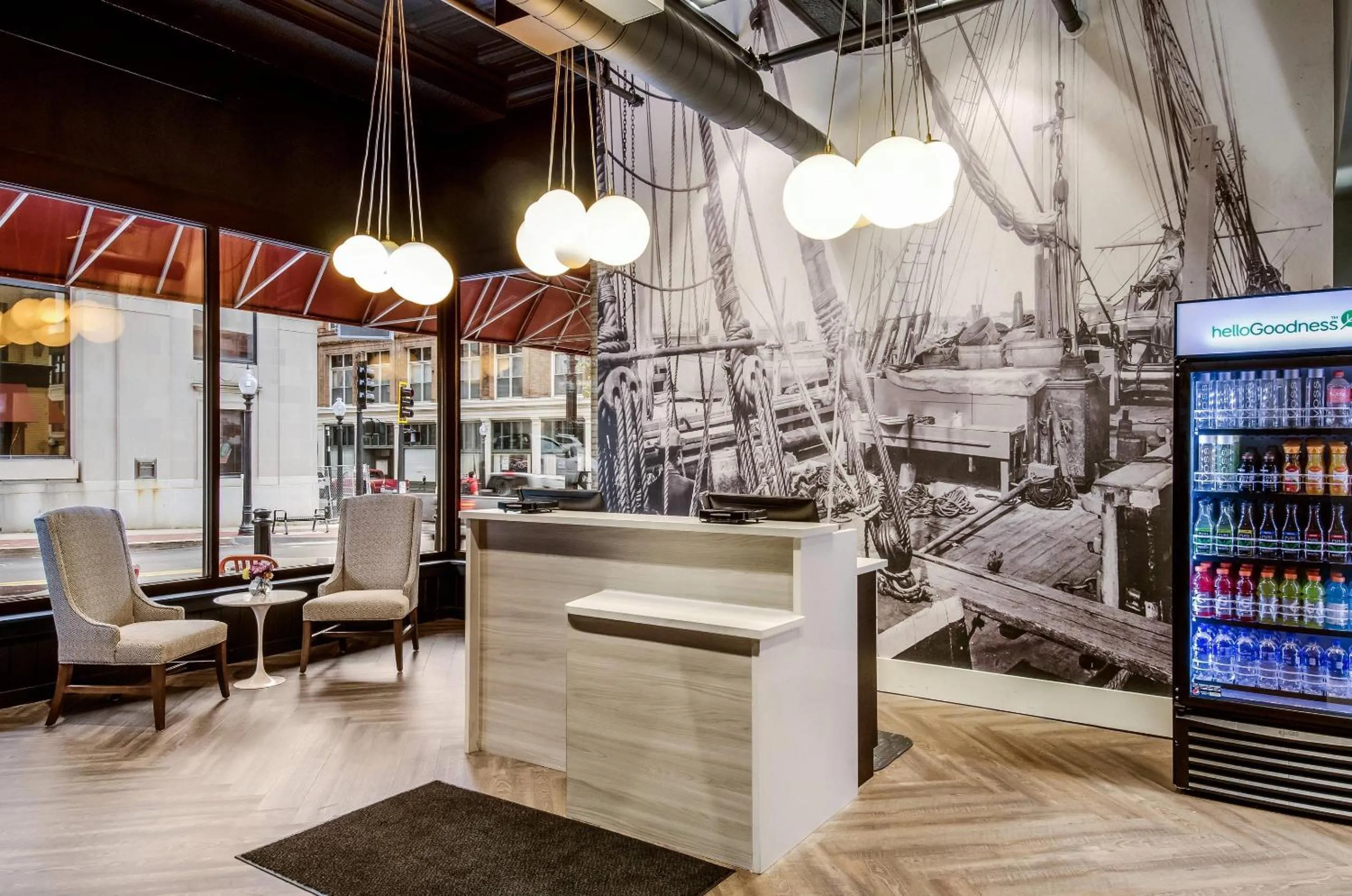 Lobby or reception in New Bedford Harbor Hotel, an Ascend Collection Hotel
