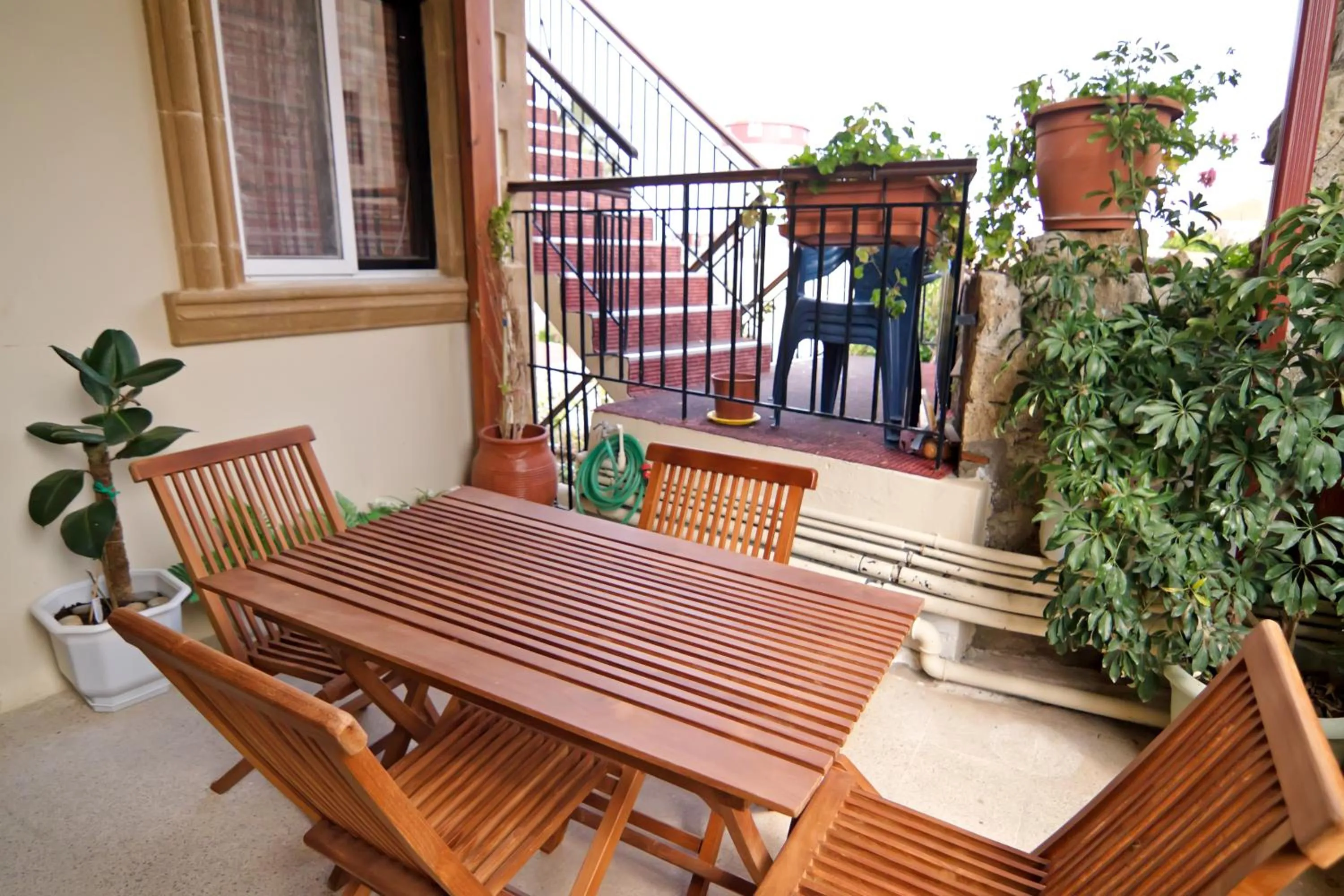 Balcony/Terrace in Minos Pension