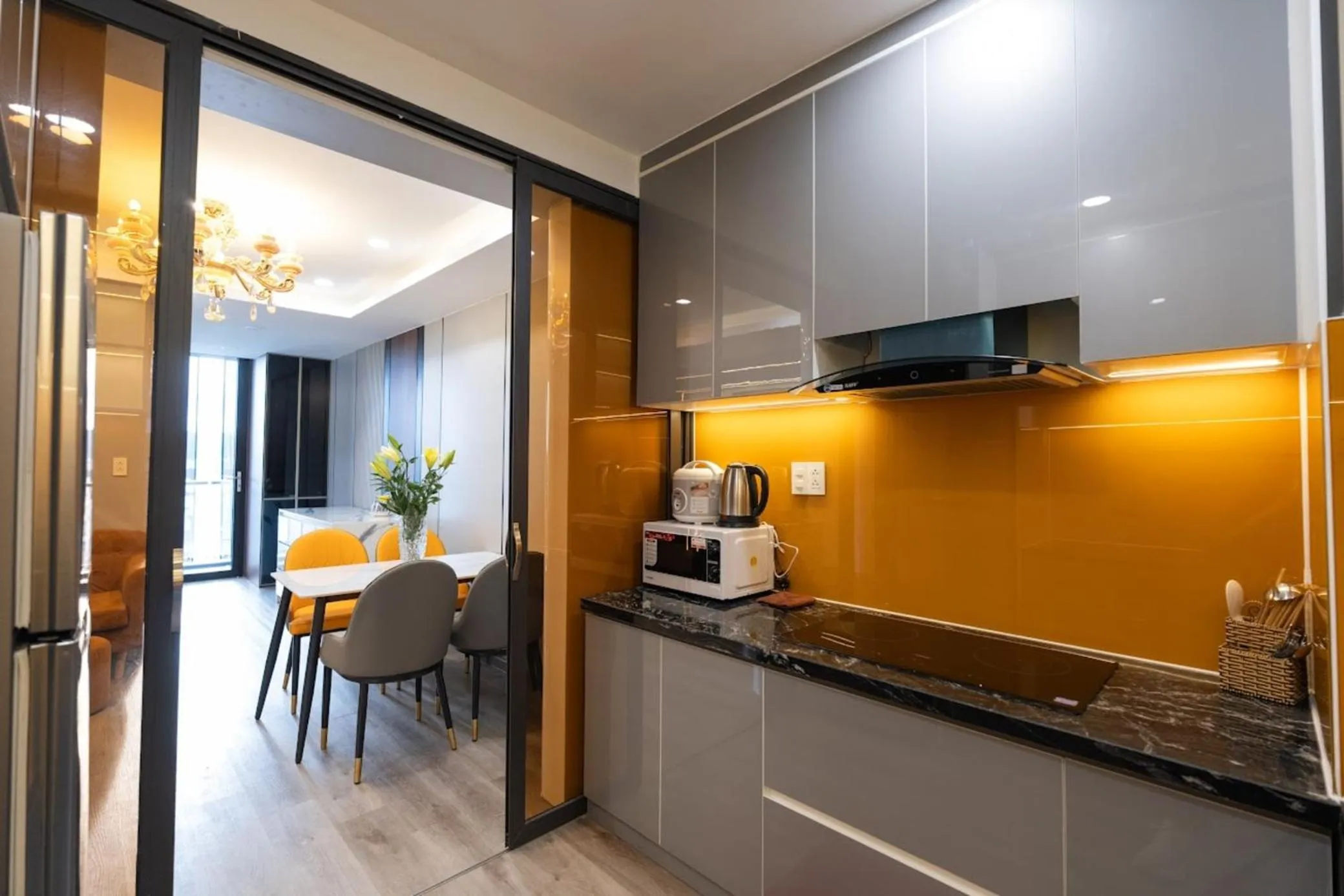 Kitchen or kitchenette in Dalat Center Residence