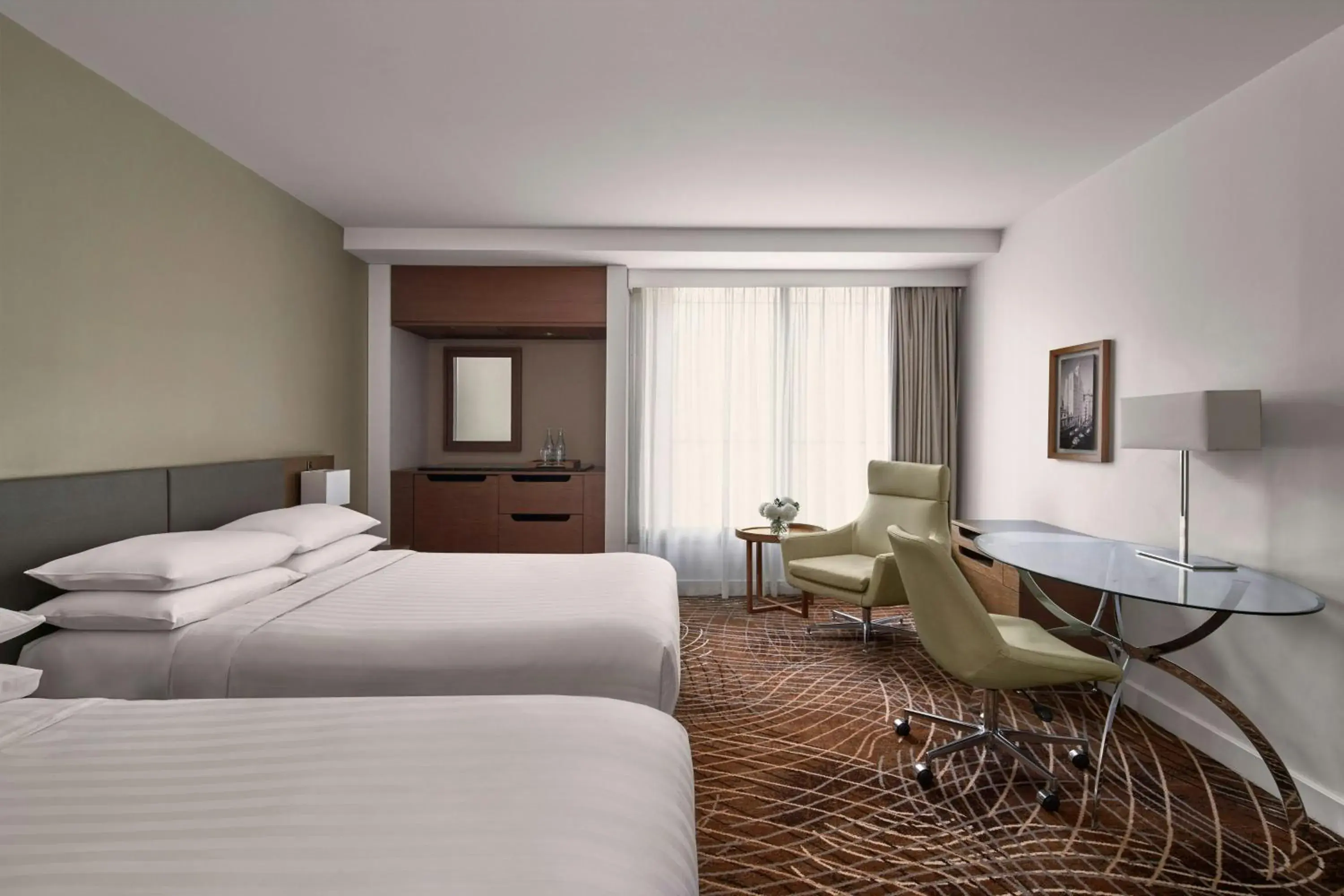 Premier Double Room, Guest room, 2 Double - single occupancy in Melbourne Marriott Hotel Premier Double Room, Guest room, 2 Double - single occupancy in Melbourne Marriott Hotel