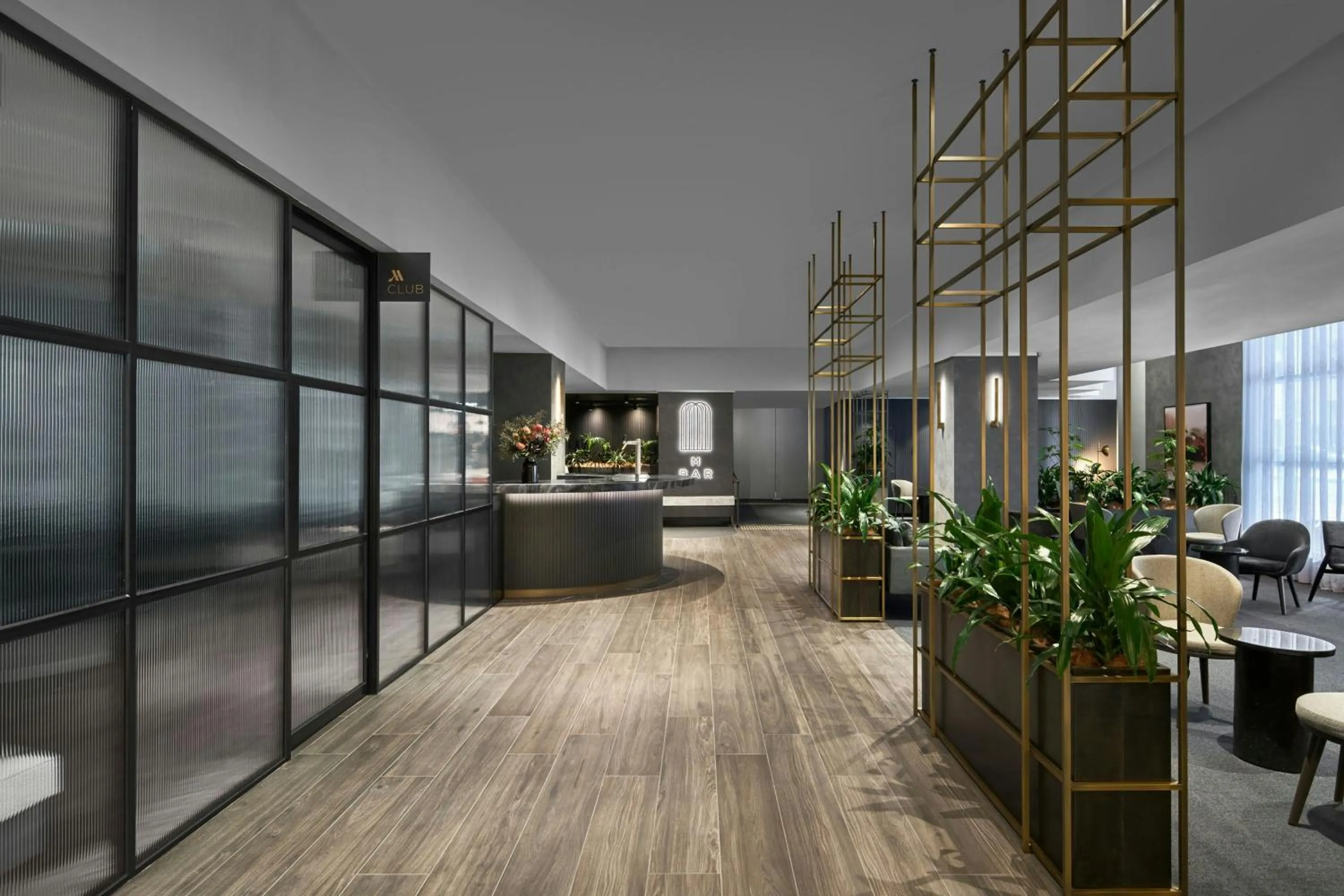 Lounge or bar in Melbourne Marriott Hotel