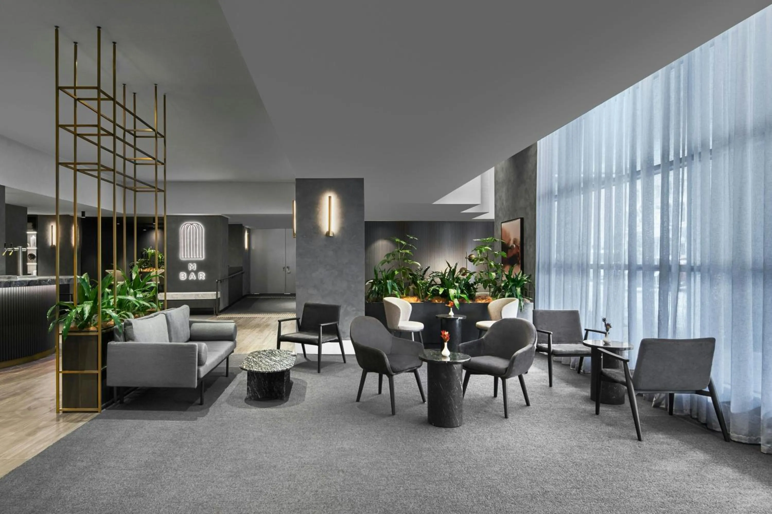 Lounge or bar in Melbourne Marriott Hotel