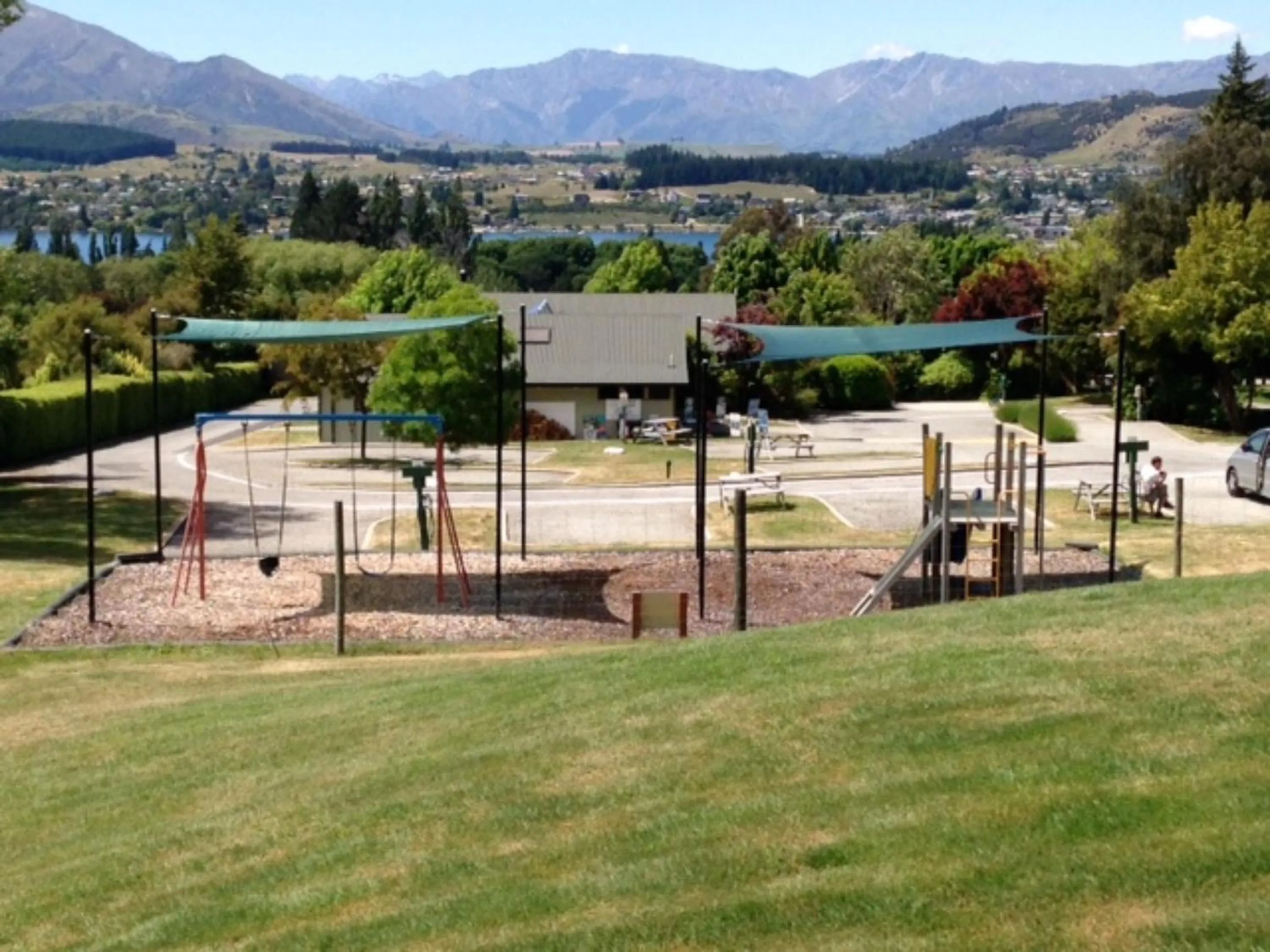 Children play ground in Wanaka Top 10 Holiday Park