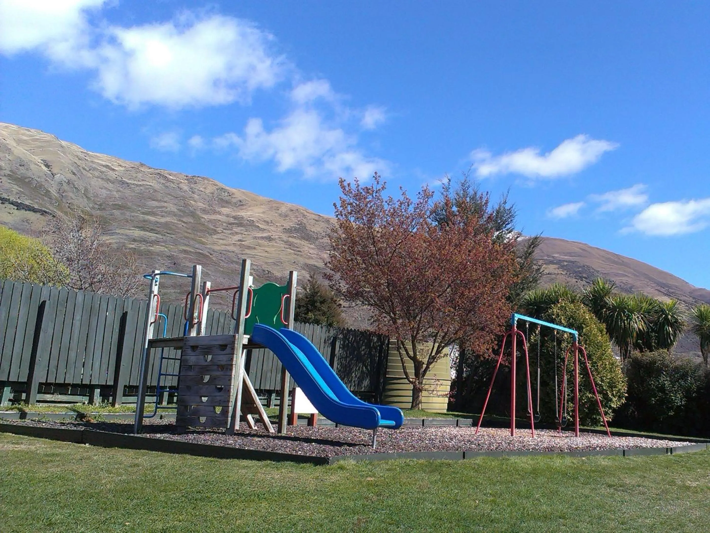 Children play ground in Wanaka Top 10 Holiday Park
